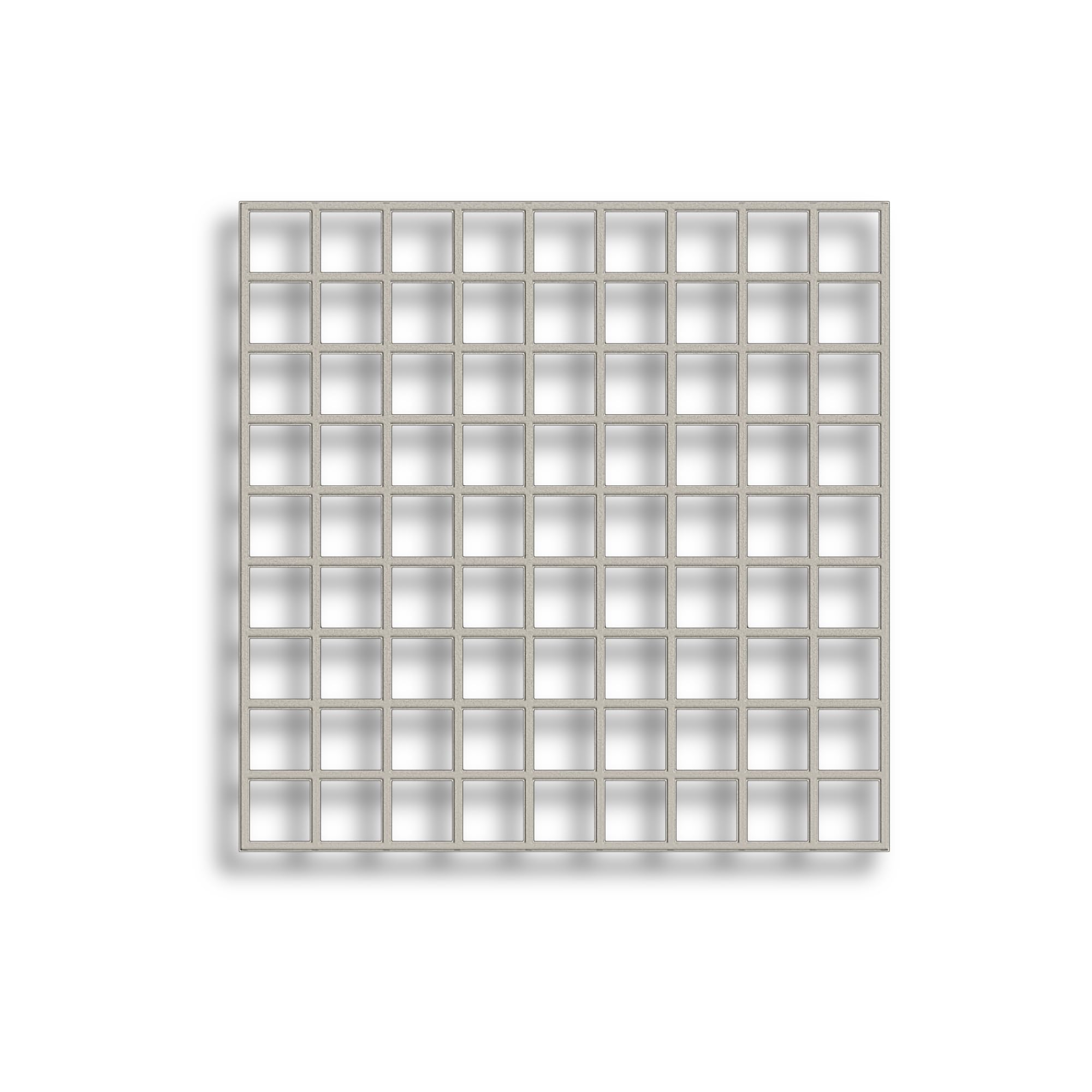 Rejilla de fibra de vidrio de 38 mm de altura | Parrilla de suelo resistente y rejilla industrial transitable | alternativa a la rejilla de acero galvanizado | antideslizante gris (500 x 500