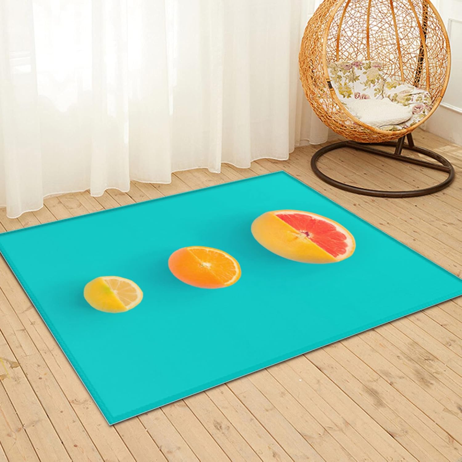 2 x 3 Lemon Orange Grapefruit Fruit Super Soft Area Rug for Kids Baby Nursery, Nursery Decor Throw Rugs for Bedroom, Kids Room, Large Carpets for Bedroom