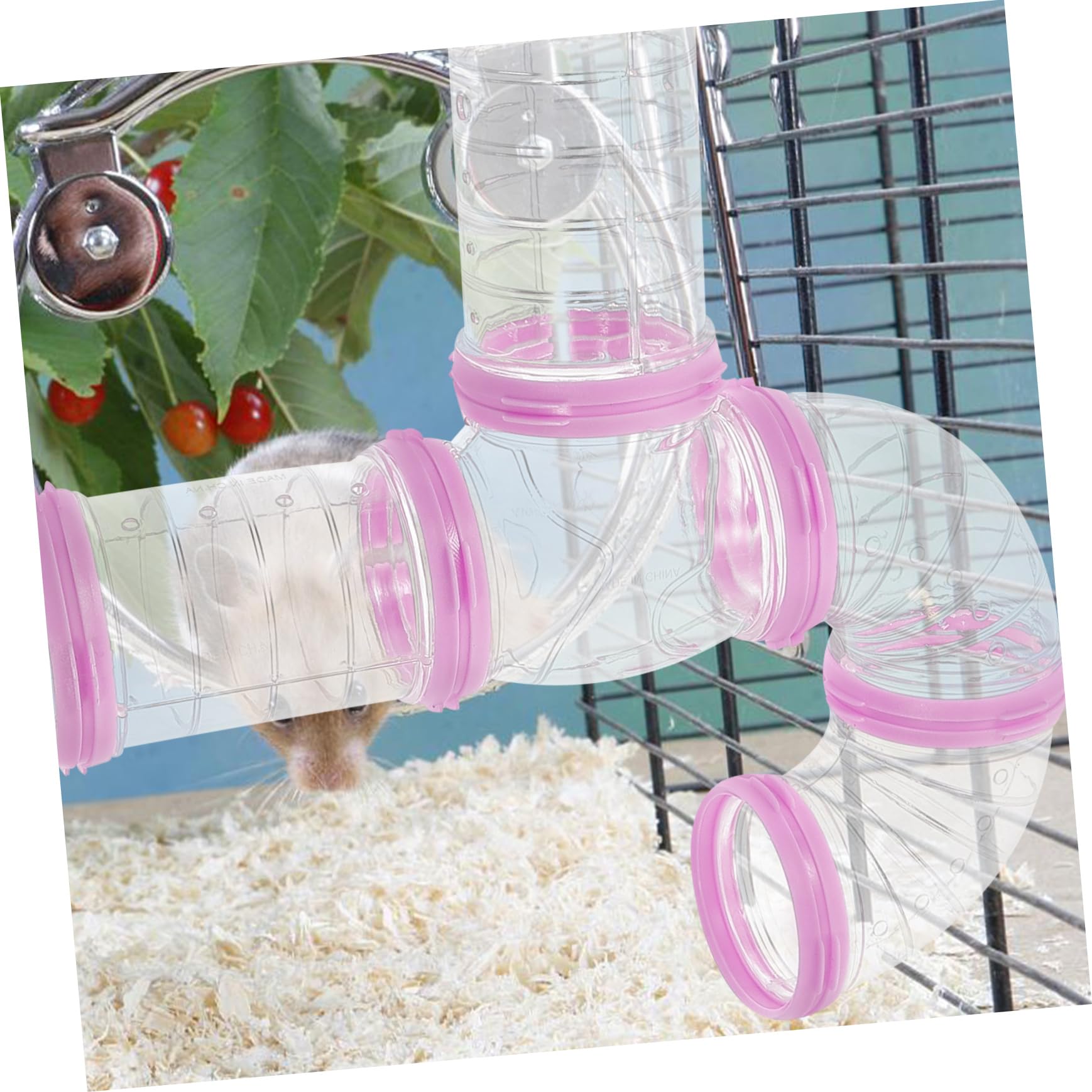 Hamstertunnel aus Kunststoff für Externe Selbstgemacht Verbindung, 2 Satz | Durchsichtiger Verbinder, Hamsterröhren für Käfig und Spielbereich, Geeignet für Hamster und Meerschweinchen