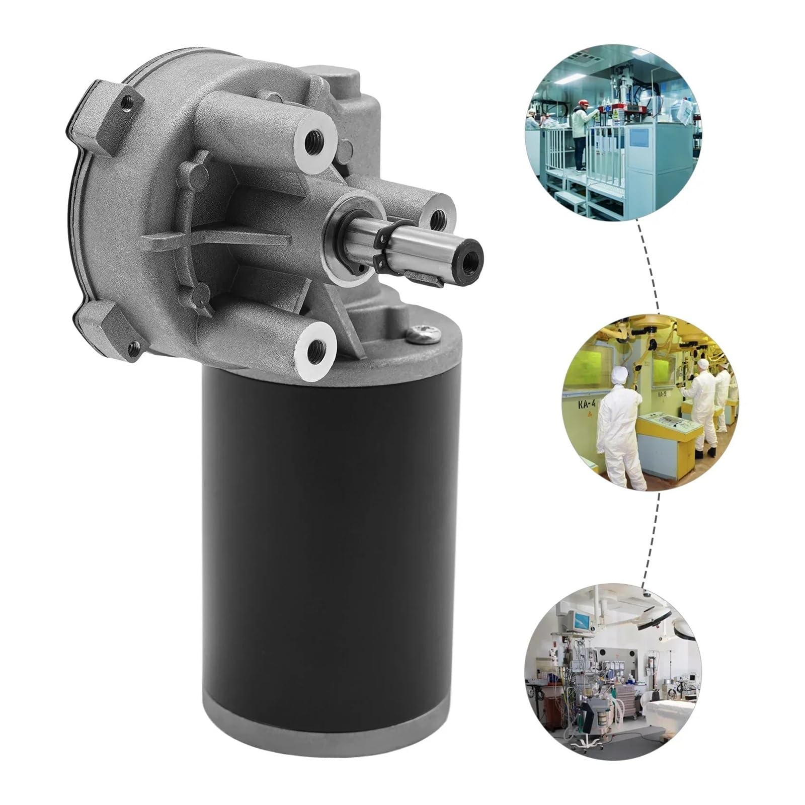 Hochleistungs-Schneckengetriebemotor, 45-W-Gleichstrommotor mit 24 V zur Stromerzeugung, Stromgenerator für Garagentor