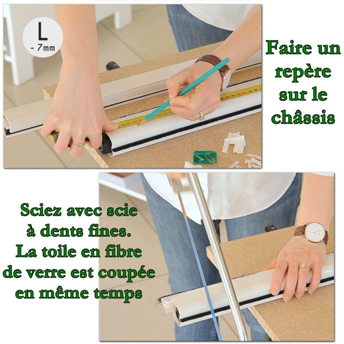 MadeInNature, Moustiquaire PVC enroulable, Châssis blanc, facilement recoupable, Tailles au choix (Châssis Blanc, 1 Moustiquaire Largeur 130cmx160 recoupable)