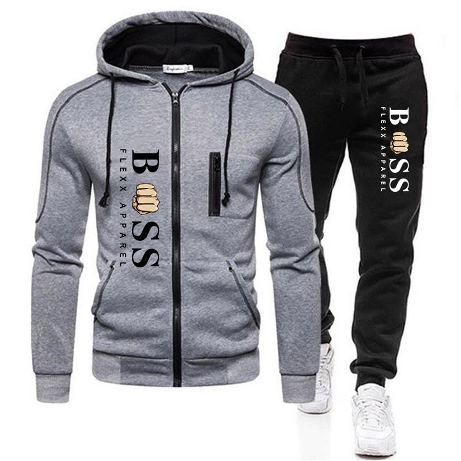 Joggingpak voor heren, 2-delig, streatwear, trainingspak, herfst