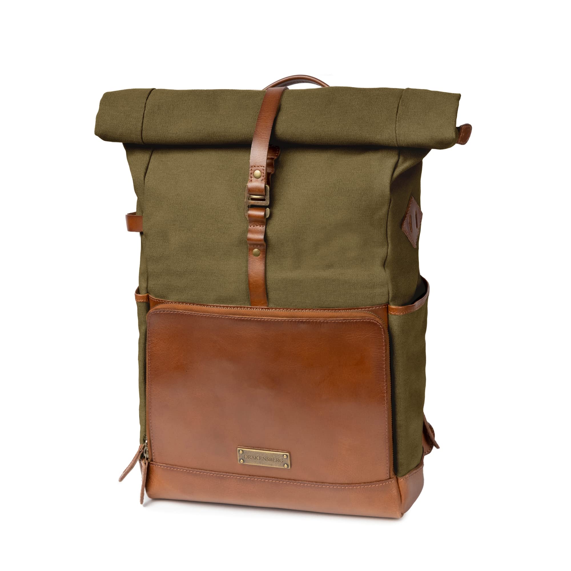 DRAKENSBERG Reise Rucksack 'Arthur' mit 17" Laptopfach und Technik-Organizer-Fach, Business, Handgepäck, 20-30L - Oliv-Grün, DR00123