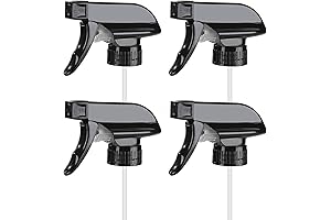 4 Pack Black Trigger Sprayers for 8oz/16oz Bottles