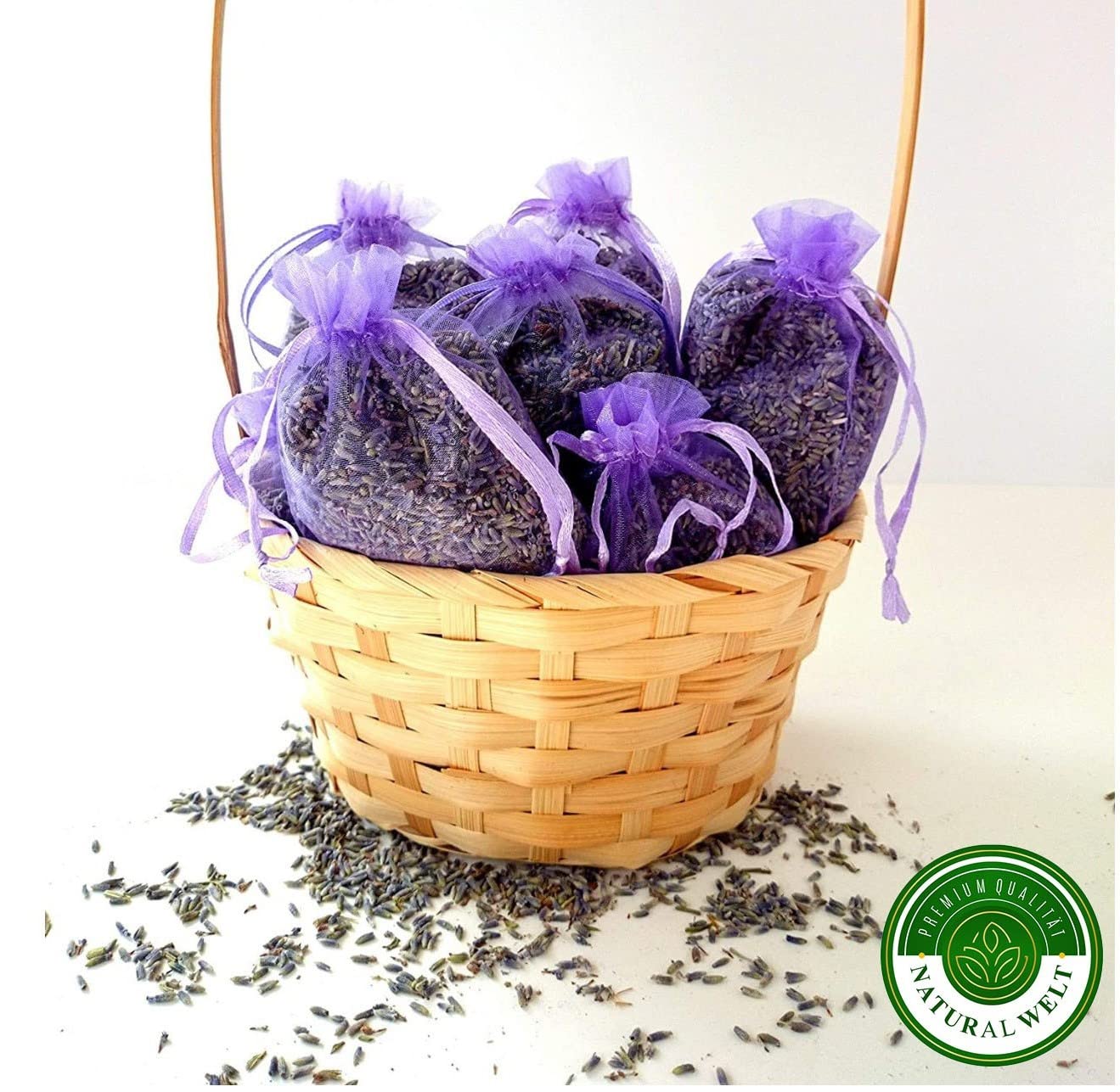 Bio Baumwolle Lavendel Duftsäckchen Mit Zedernholz & Minze – Natürlicher Mottenschutz Für Kleiderschrank