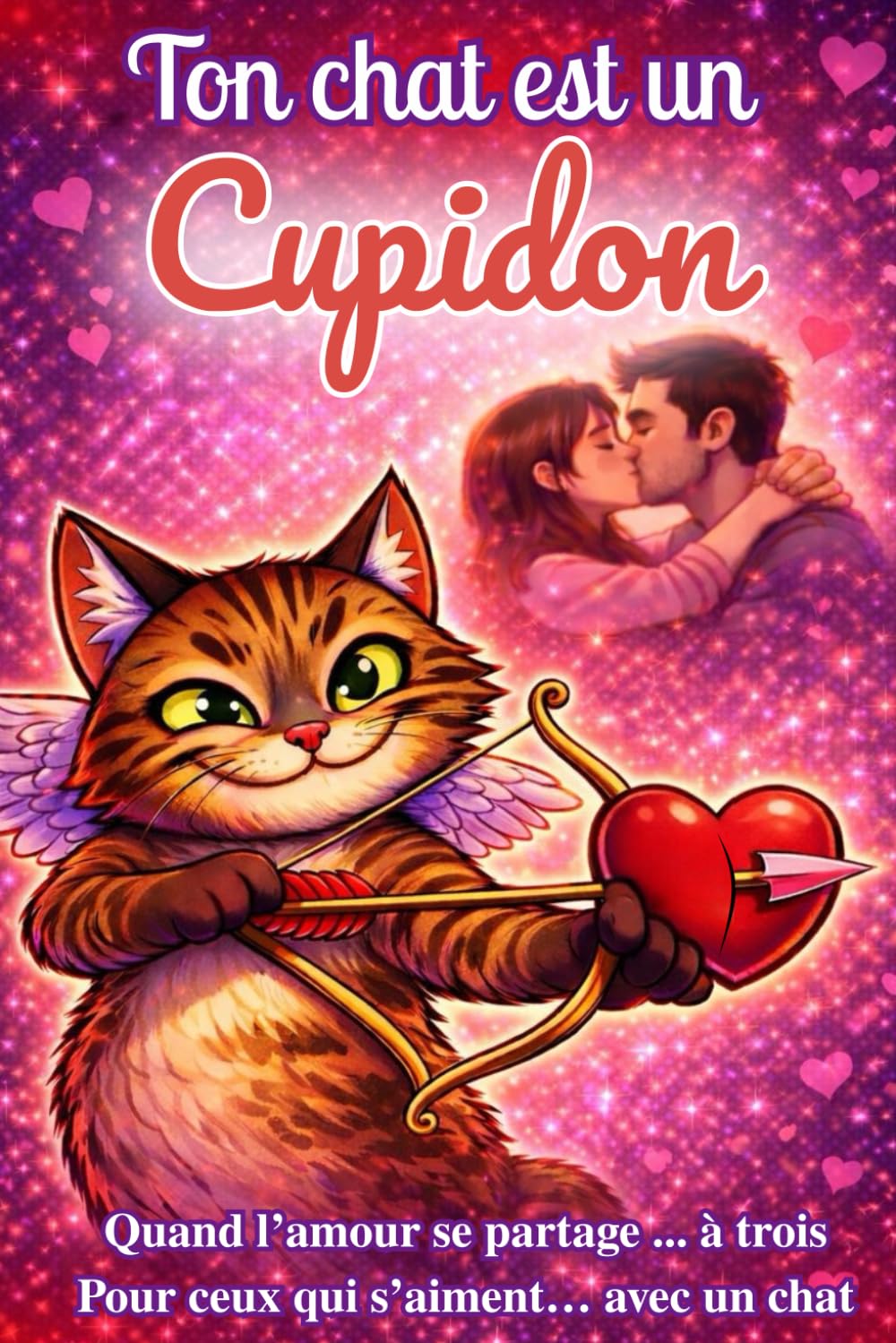 Ton chat est Cupidon: Quand l’amour se partage ... à trois. Livre à offrir pour ceux qui s’aiment… avec un chat.