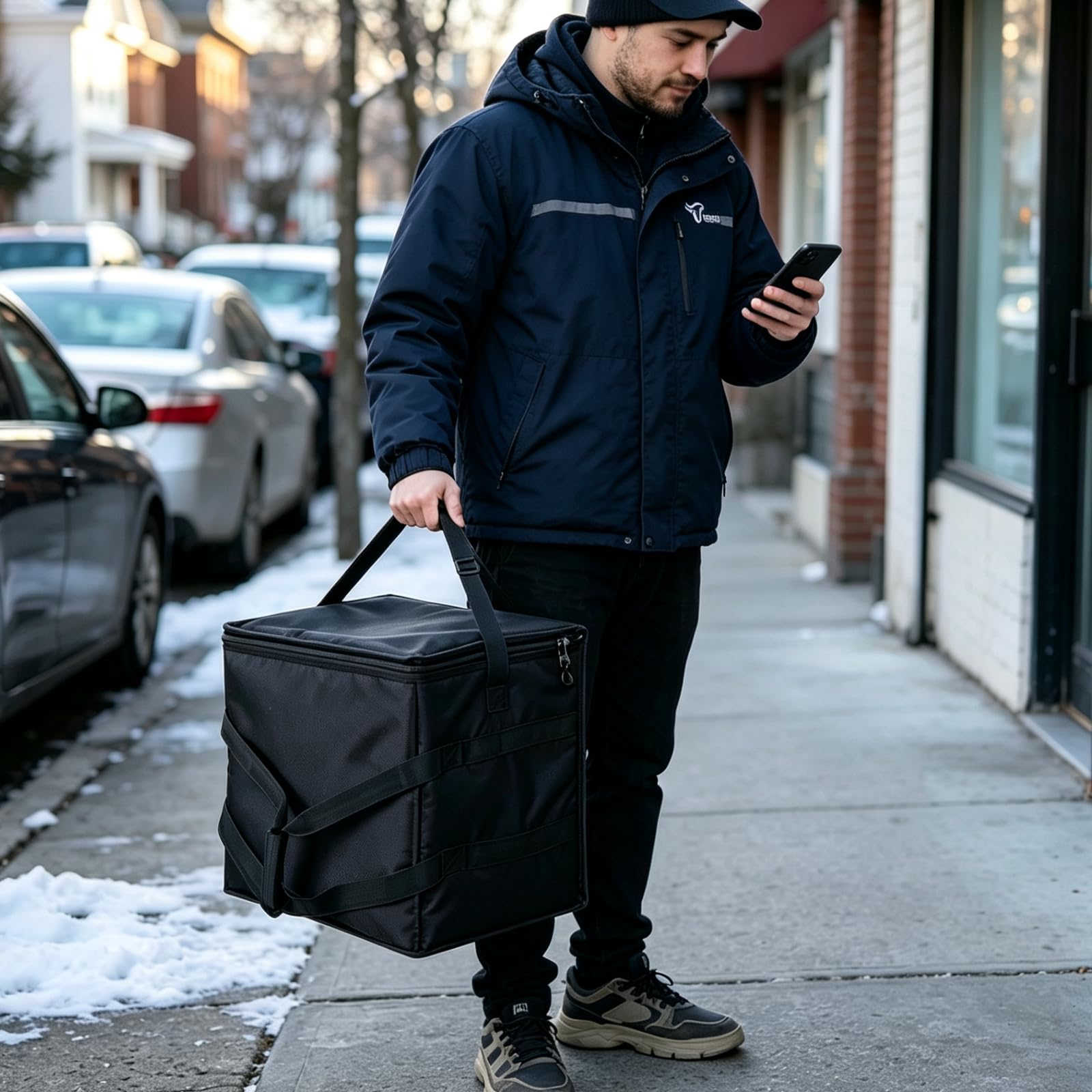 Sac de Livraison Alimentaire Isotherme avec poignée – Mini chaufferette électrique Portable pour Micro-Ondes