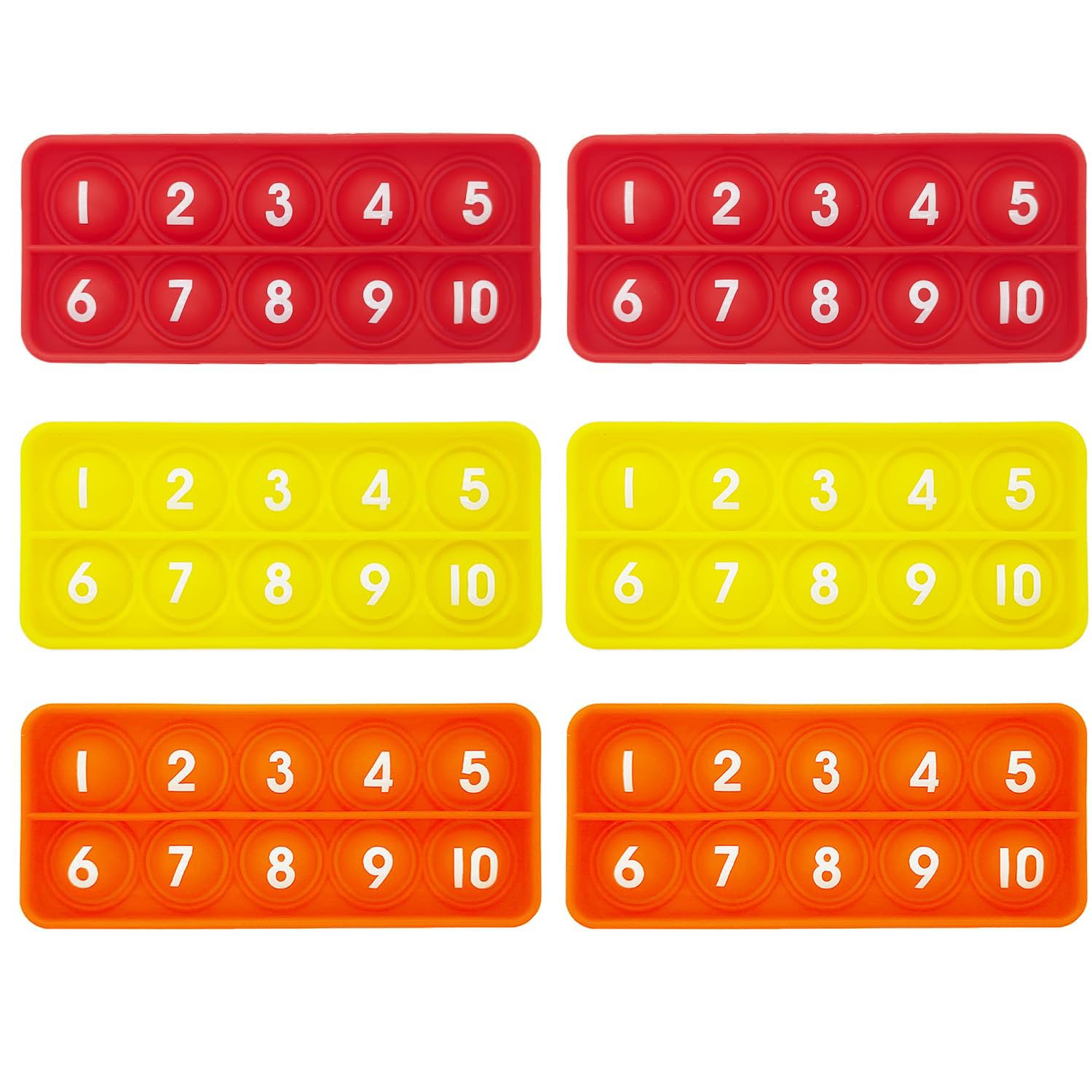 Ten-Frame Counting Toys, 10-Frame Bubble Popper Fidget Toys, Number Math Games, Montessori Educational Toy for Preschool Kindergarten Classroom Learning Activities Kids 3 4 5 Year Old