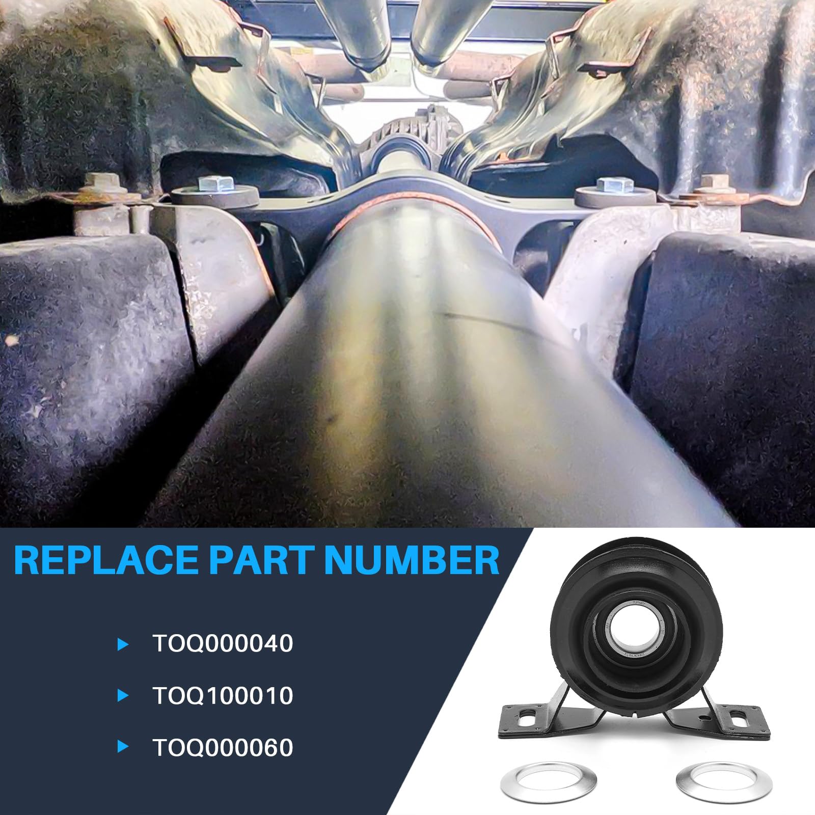 Roulements centraux d'arbre de transmission arrière, compatibles avec Freelander I Off-Road (L314) 1998-2006 Remplacement pour TOQ000040 TOQ000010