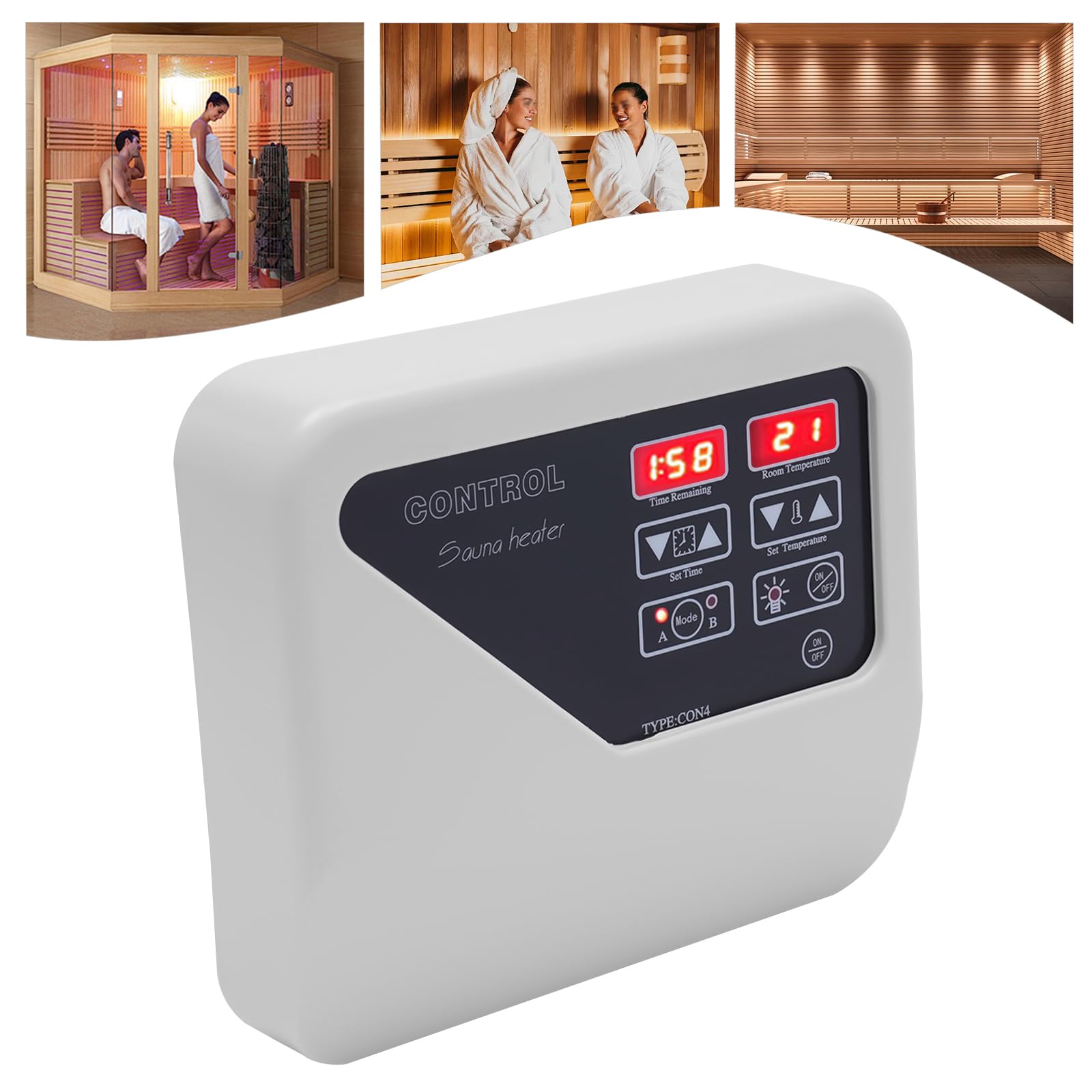 Sauna - Controlador externo para sauna de 3 – 9 kW, dispositivo de control de sauna, 220 V, con sensor de temperatura, para sauna en casa y ocasiones comerciales