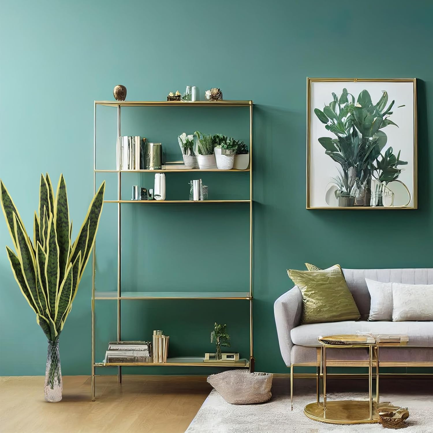 Tigeen Faux Snake Plant 30 Inch Artificial Snake Plant Tall Faux Agave Plant Fake Sansevieria for Outdoor Indoor Home Office Succulents Greenery Store Decoration (Yellow,24 Pcs)