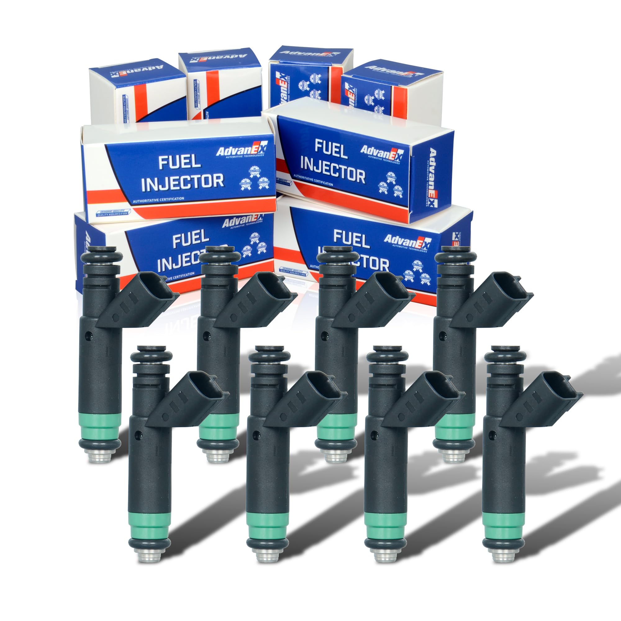 Snapklik.com : AdvanEX 4-Holes Fuel Injectors 8PCS FJ475 Compatible