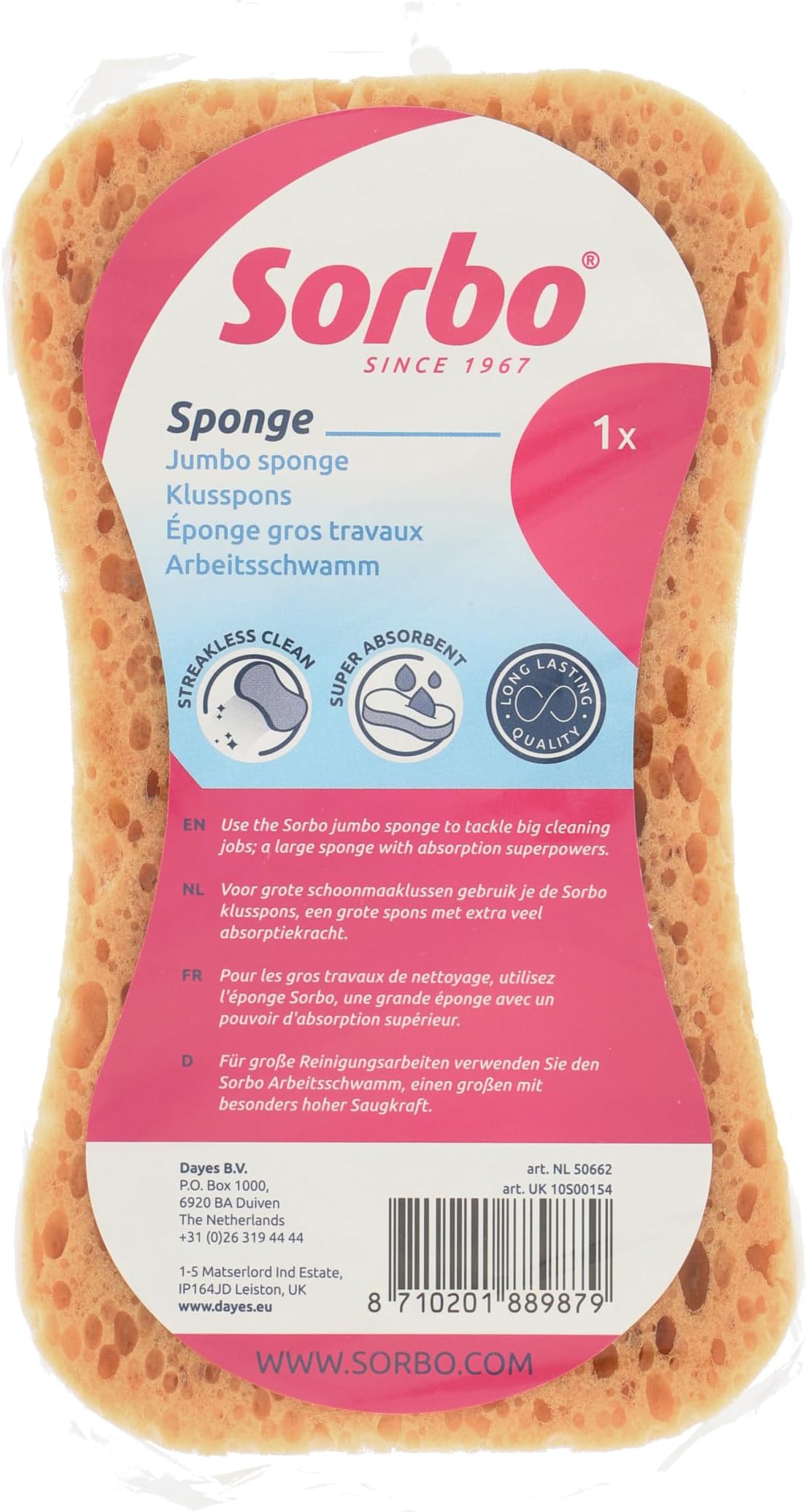 Sorbo Extra Large Scouring Sponges, Extra Strong Cleaning sponges for