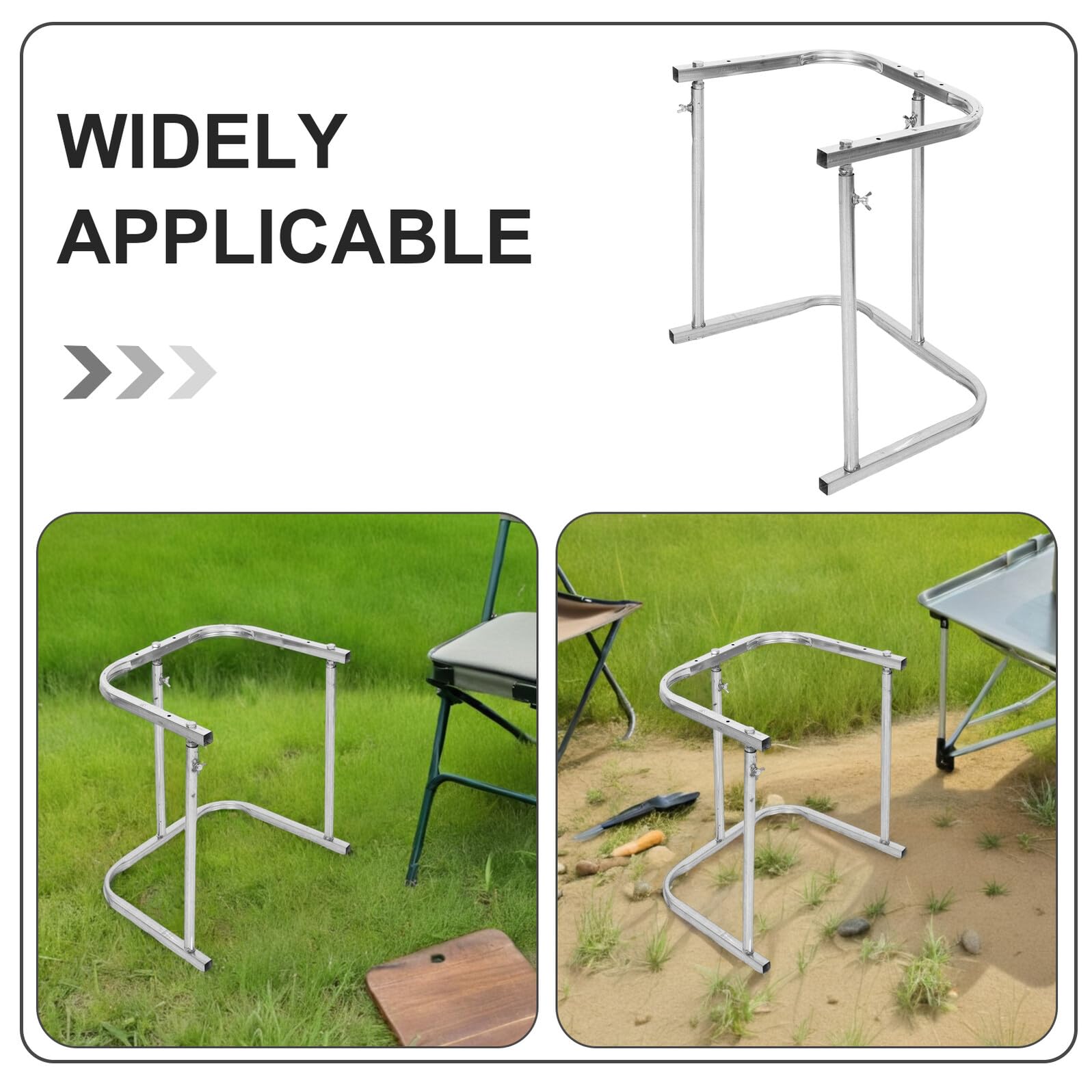 TOYANDONA Soporte para Bolsas de Basura Plegable de Metal Resistente Marco para Bolsas de Hojas al Aire Libre Adecuado para Jardín Camping y Limpieza Exterior