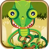 Fun Characters: Flying Happy Birds and Angry Lizard