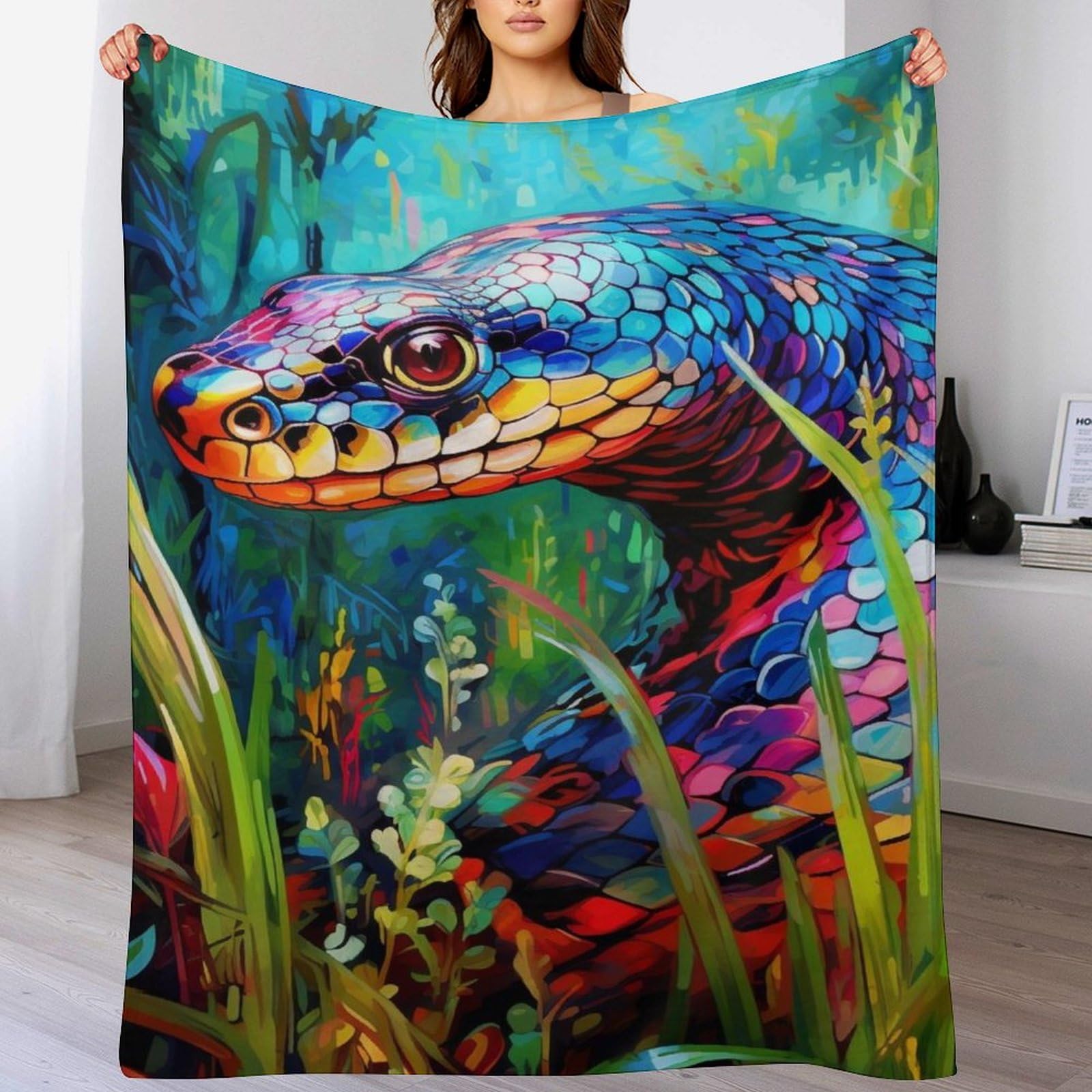 Couverture Bébé Flanelle Serpent Housse Canapé Grand Drap Lit 180x200