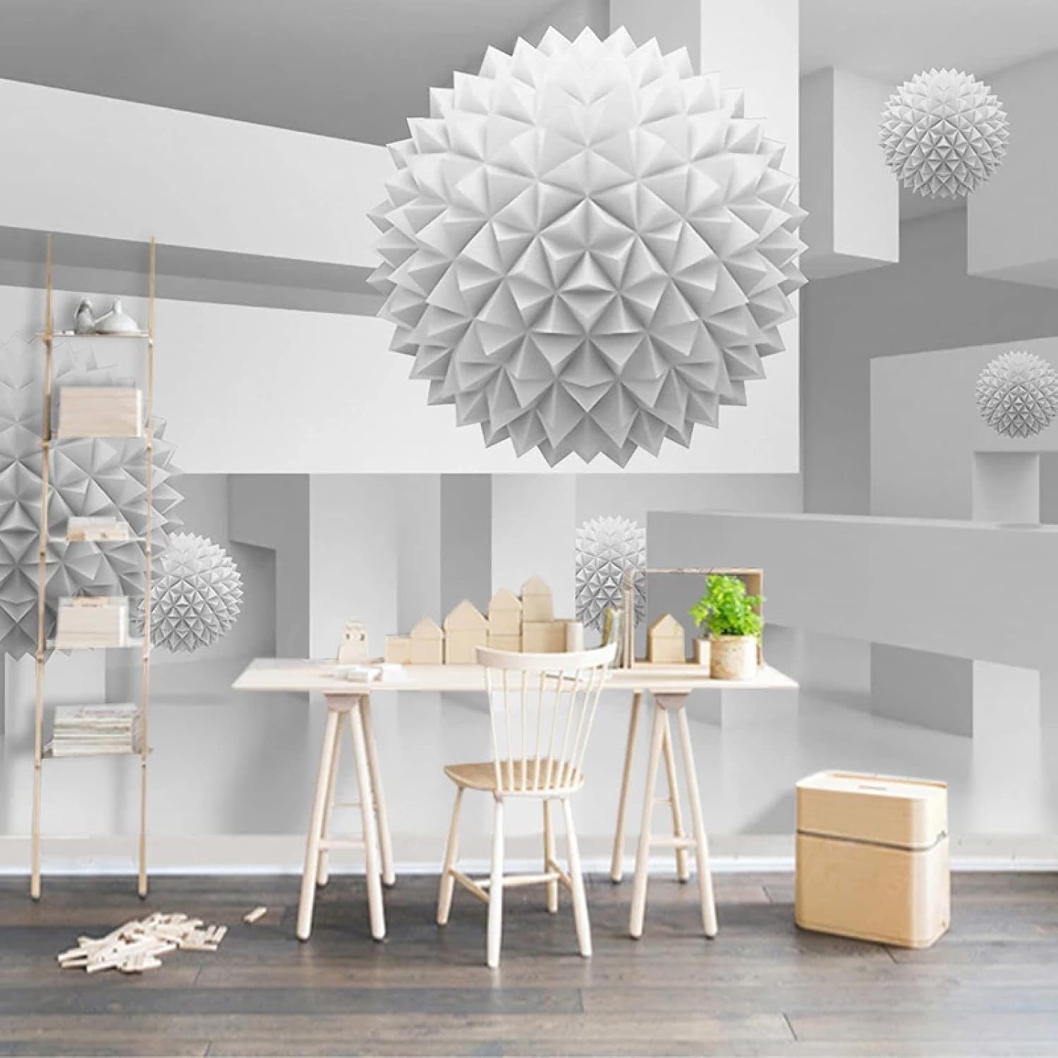 Espace 3D papier peint géométrique XLMING pour mur TV 150x105