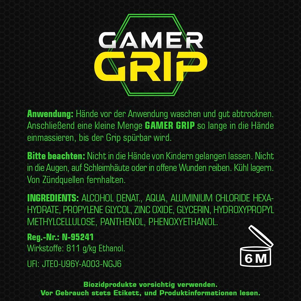ABACUS Gamer Grip, Gaming Grip, Gamergrip – Più grip durante il gioco su controller e Gamepad Gamer Grip 6 x 50 ml (7654.6)