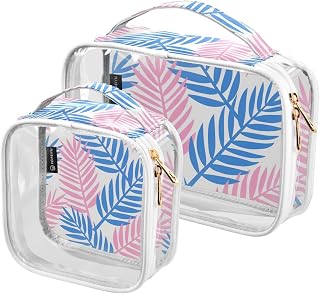 2 Pack Clear Toiletry Bag Hanging TSA Approved Transparent Small Cosmetic Bag Airline Compatible