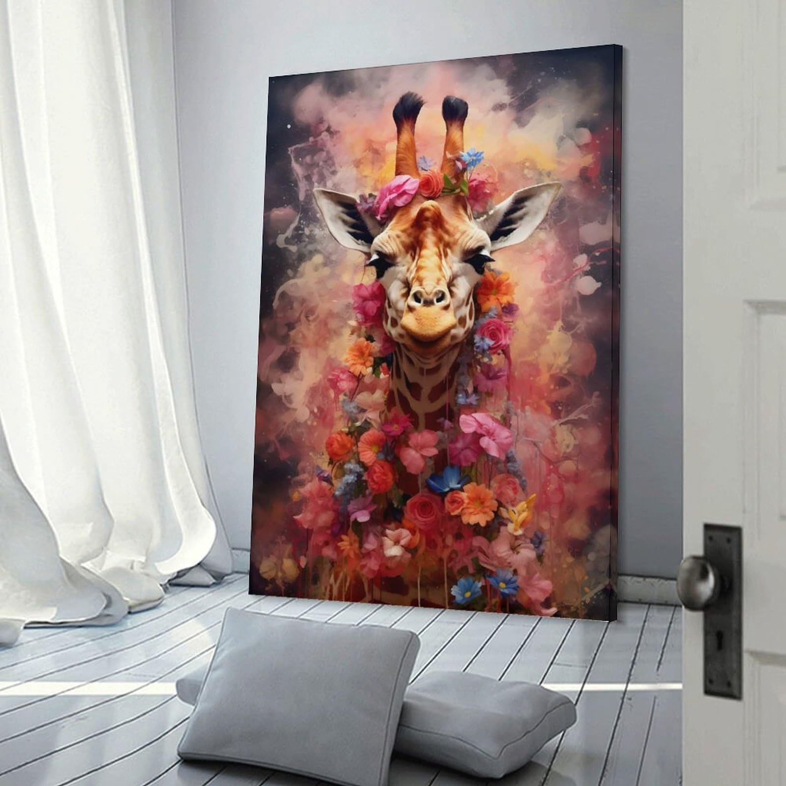 Junmoney Tall Beaute Canvas Wall Decor, 24x36inch(60x90cm), for Apartment Walls, Studios Or Work Areas, Decorative Canvas Decor for Home Updates