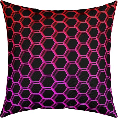 Erosebridal Juego de 4 fundas de almohada de panal de 20 x 20 pulgadas, fundas de cojín geométricas hexagonales para niños y niños, fundas