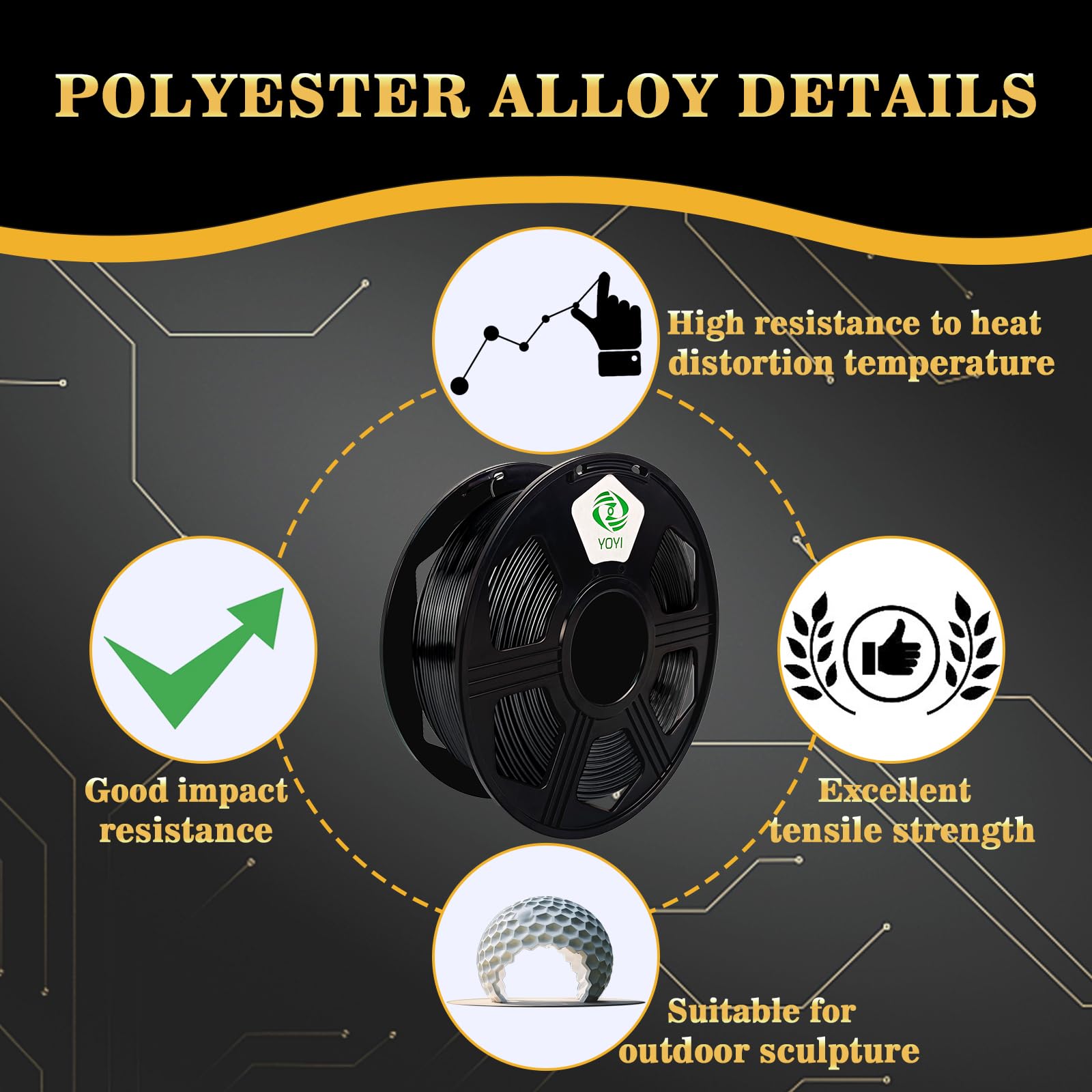 Snapklik.com : 3D Printer Filament, PBT Filament 1.75mm, Polyester ...