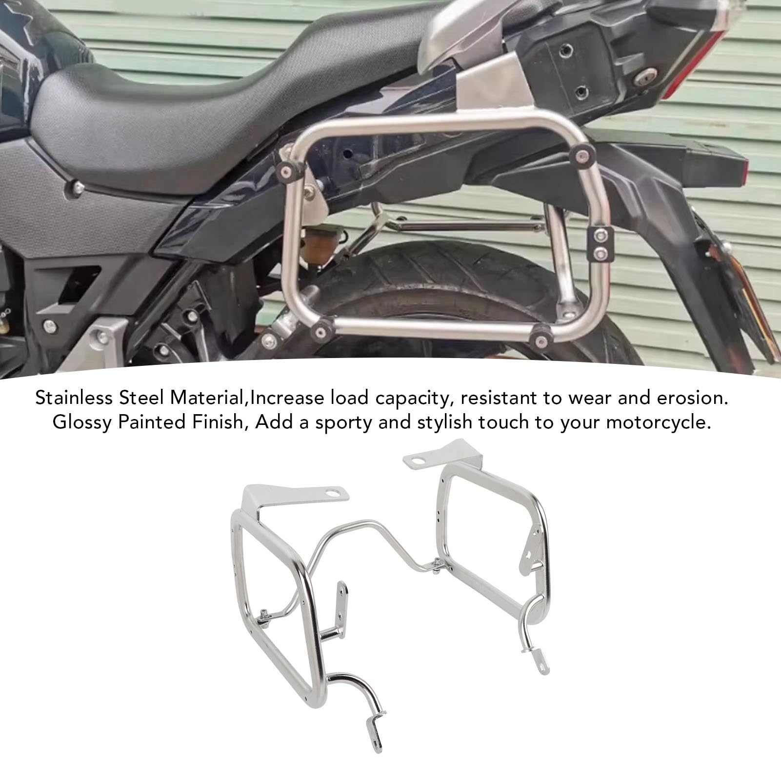 Wspornik Sakwy, Bagażnik Boczny ze Stali Nierdzewnej, Rama Nośna do V Strom 250 DL250 z Malowanym Wykończeniem, Idealna do Bagażu Motocyklowego