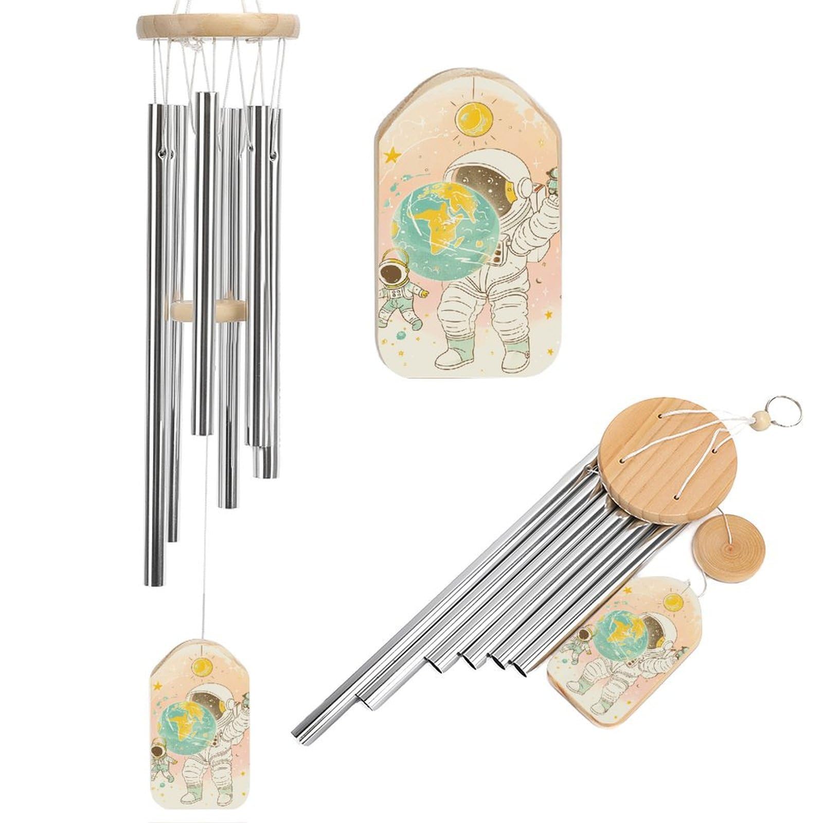 Carillon à vent de deuil cadeau commémoratif astronaute extérieur