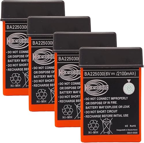 4 piezas 6V 2100mAh BA225030 Ni-Mh batería recargable HBC batería radiomática BA225030 para HBC grúa control remoto bomba camión batería