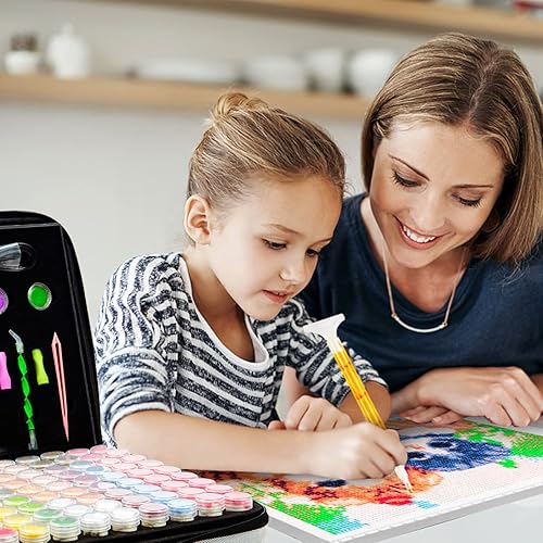 Miniatura 45 de LitEnergy Kit de almohadilla de luz LED de 9 x 12 pulgadas, tablero de luz alimentado por USB, caja de luz de brillo ajustable con 108 ranuras