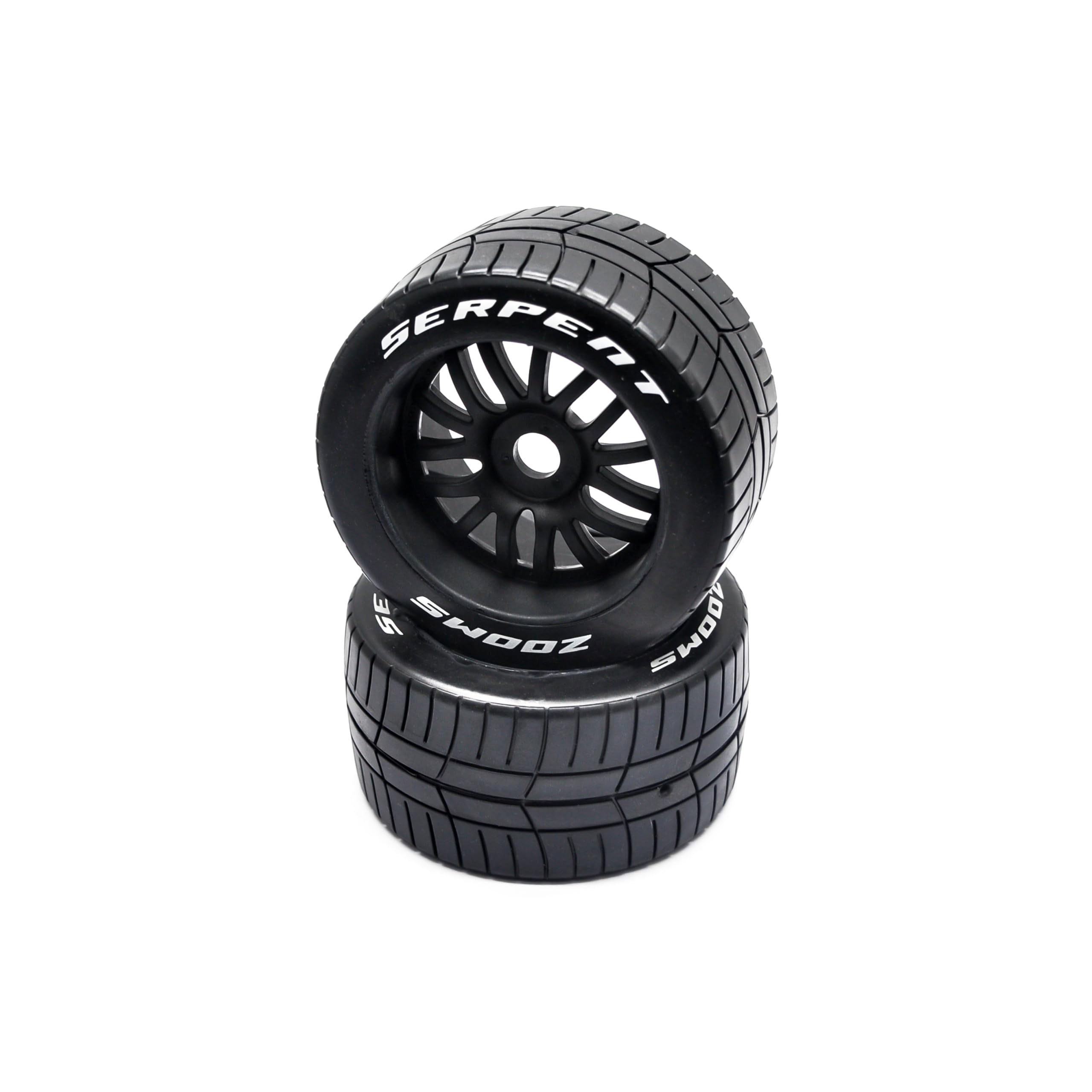 Serpent Lot de 2 pneus de course haute performance, pneus RC 54/107 mm, montés sur des roues hexagonales de 7,4 cm de 17 mm (lot de 2), roues rr L+R 426 Outlaw (SER304019)