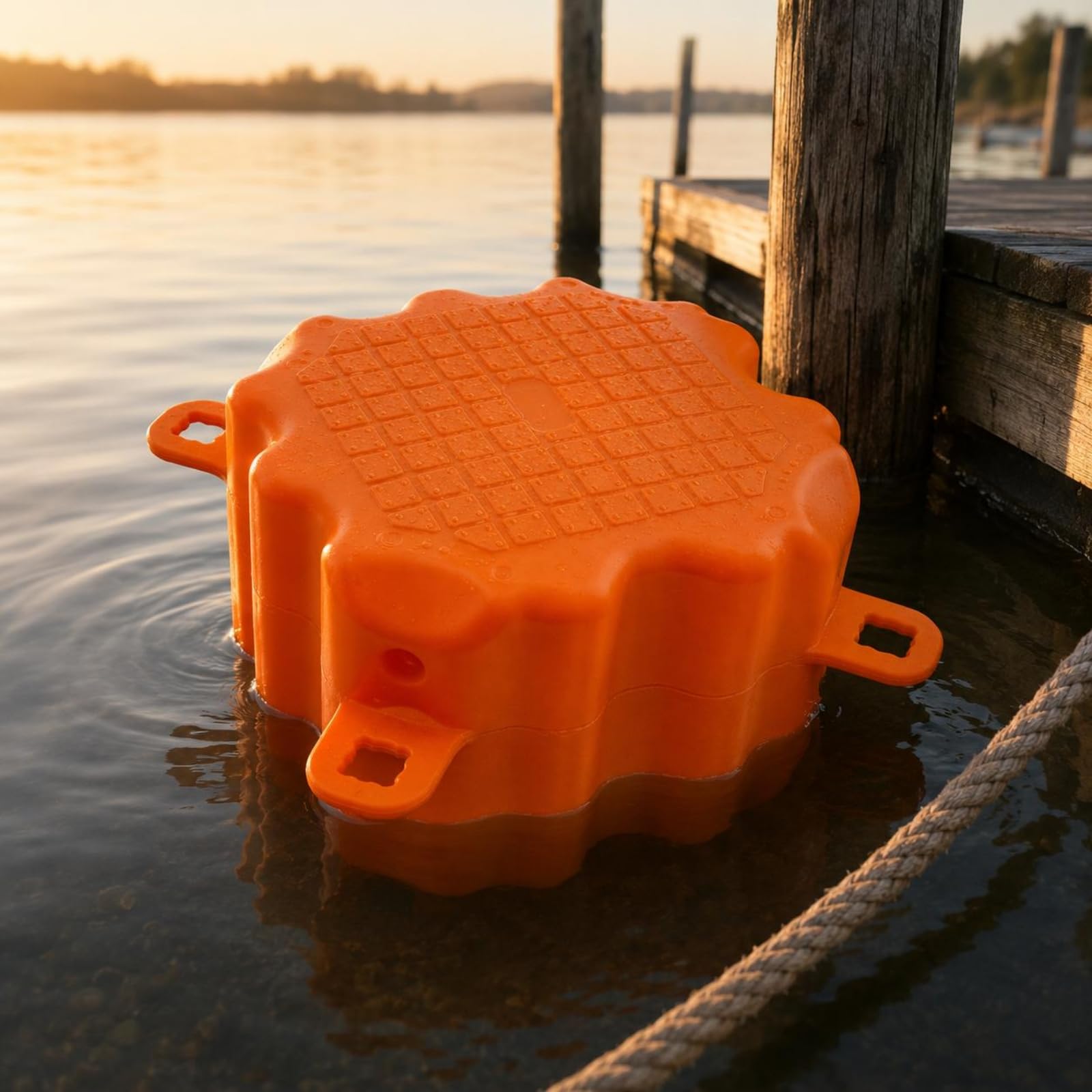 Molo Galleggiante Modulo Galleggiante Cubo Piattaforma Pontile in HDPE Struttura Modulabile con Attacchi Integrati Superficie Antiscivolo Durata