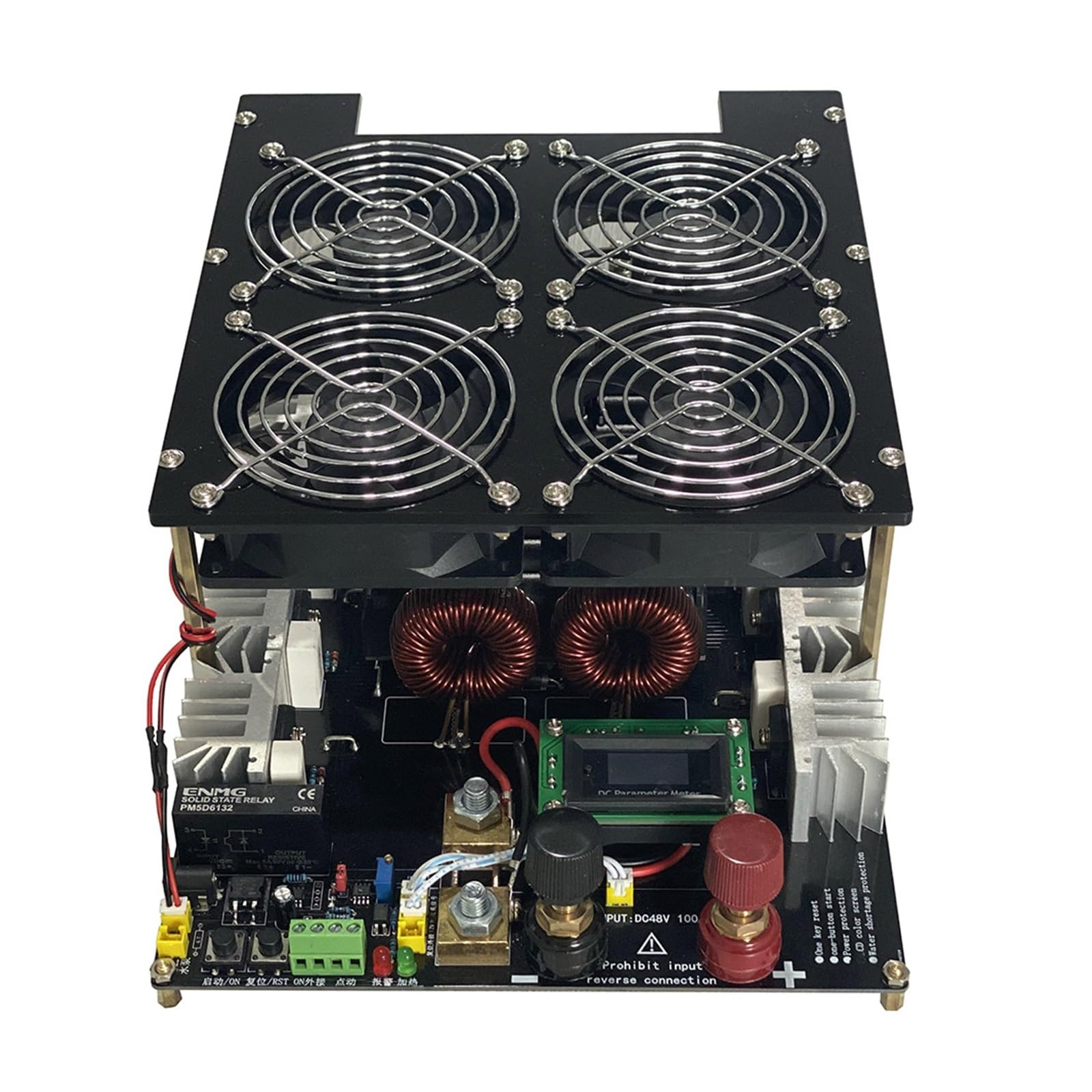 Nagrzewnica indukcyjna, 5000W ZVS nagrzewnica indukcyjna nagrzewnica indukcyjna płytka drukowana maszyna grzewcza stopiony metal + cewka + pompa(70ml crucible)