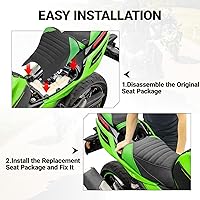 Vista 8 de Asientos de Conductor para Motocicleta para Kawasaki Ninja400 Z400 2018 2019 2020 2021 2022 2023 2024 2025 2026 Ninja Z 400 Juego de Cojín Frontal