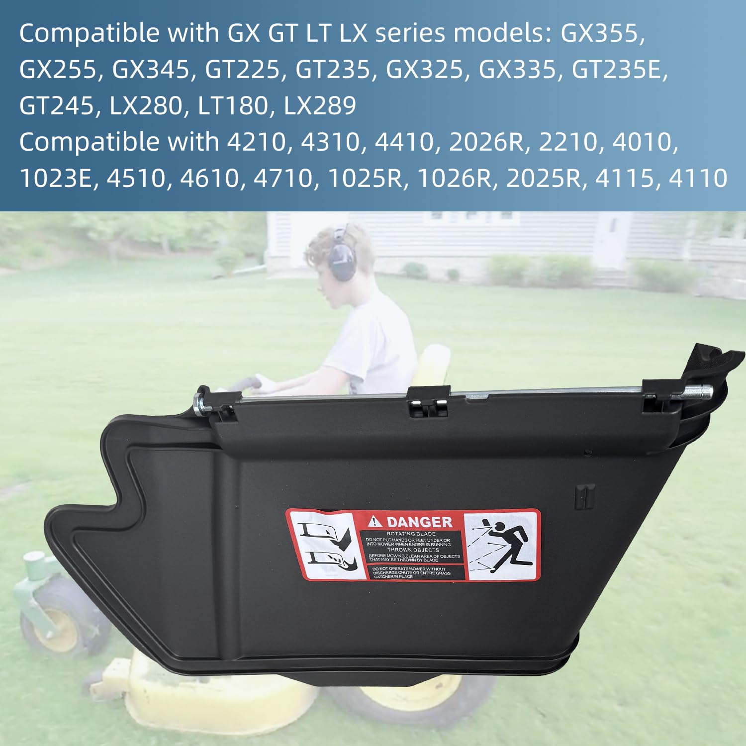 deawater TCA16388 Kit de goulotte de décharge pour tondeuse à gazon John Deere 54C 54D 48C 62D