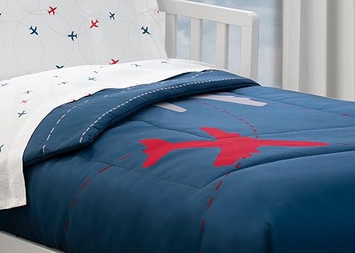 Miniatura 7 de Delta Children Juego de ropa de cama de 4 piezas para niños, edredón reversible 2 en 1, incluye edredón ajustable para mantener a los más pequeños