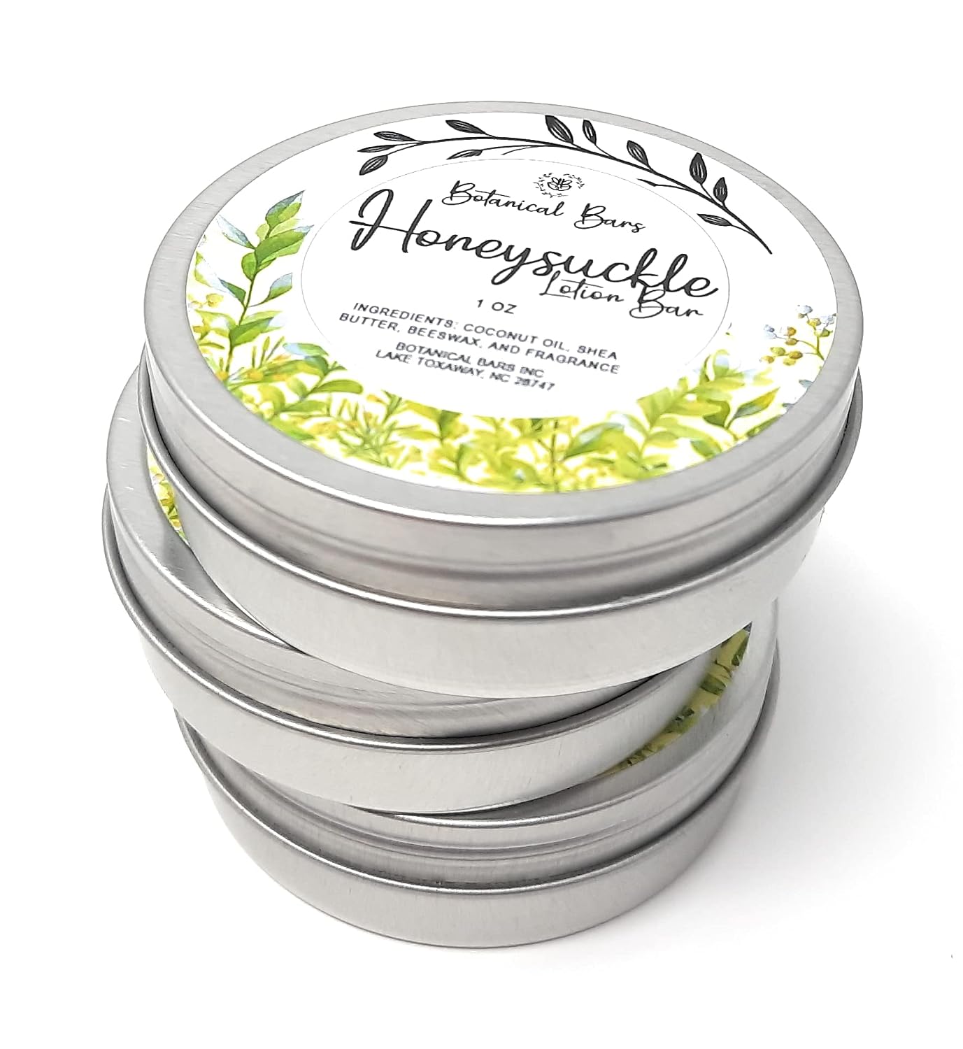 Floral Lotion Bar Set - 3 Lotion Bars 1oz Each - Lavender, Honeysuckle, and Clover and Honey