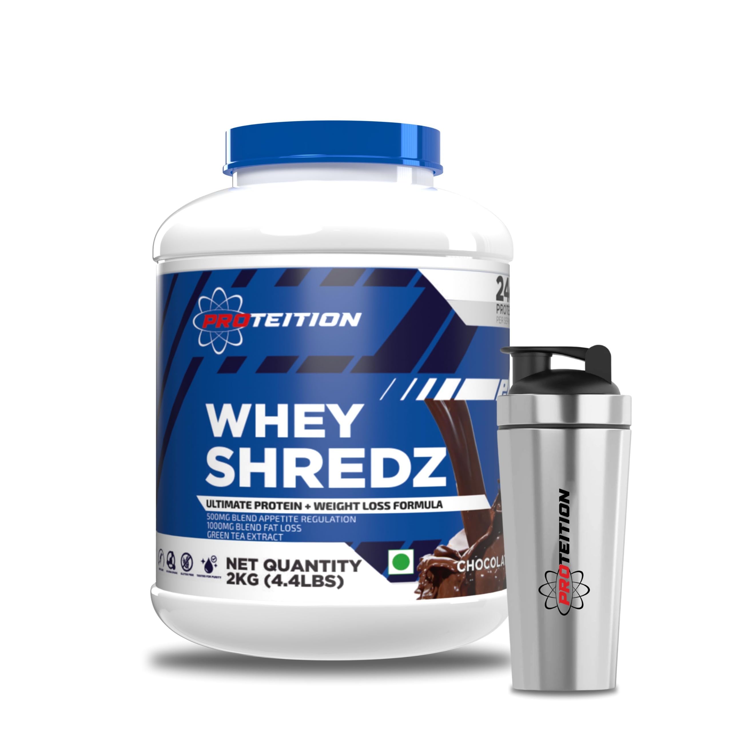 Elite Whey Shredz | Ultimate Protein + Weight Loss Formula | 24g Protein | No Sugar Added | 2.5g Fat Loss Blend | Whey Protein (4 Lbs, Chocolate)-image-8