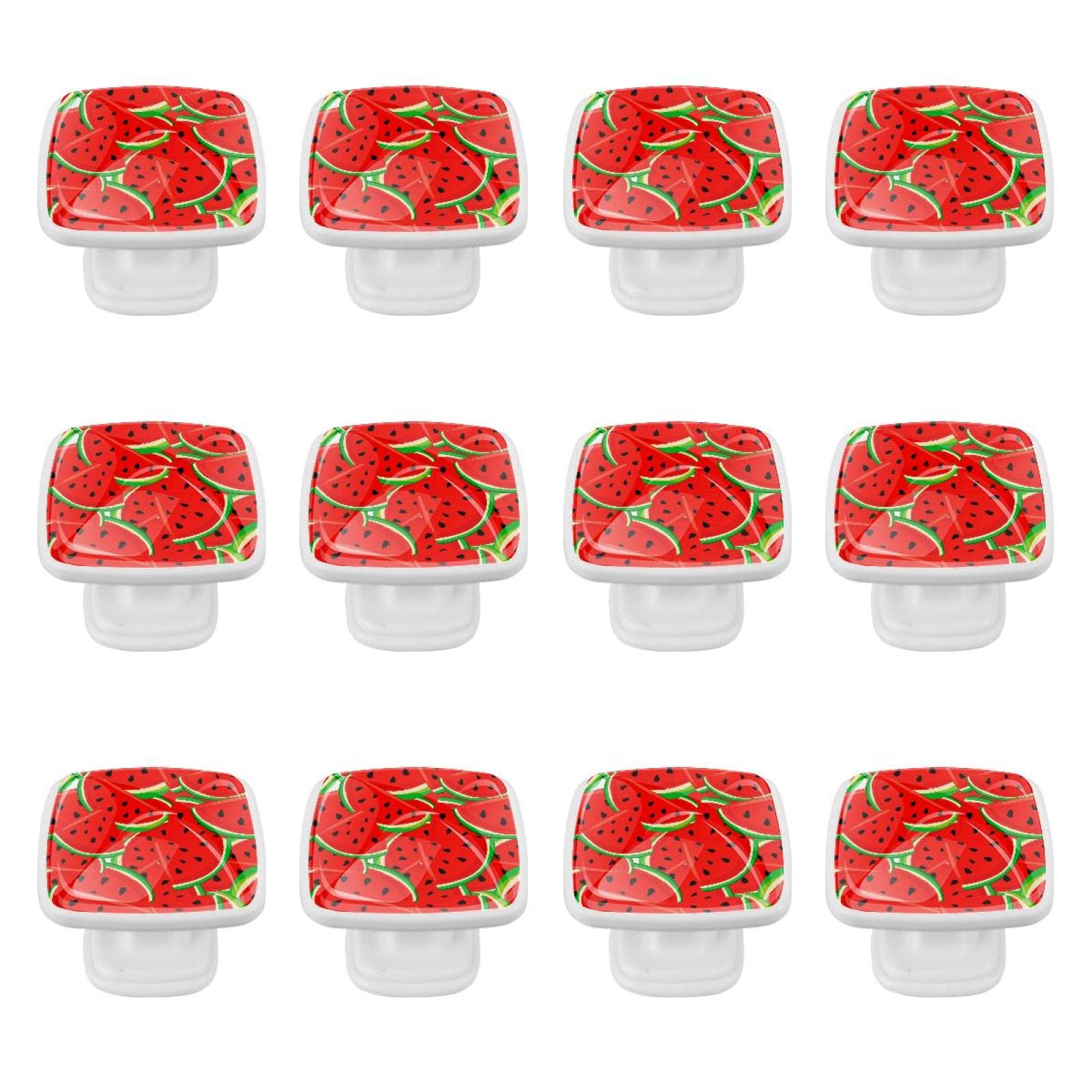 Tiroir de commode relooké avec ce lot de 12 boutons de cuisine pastèque