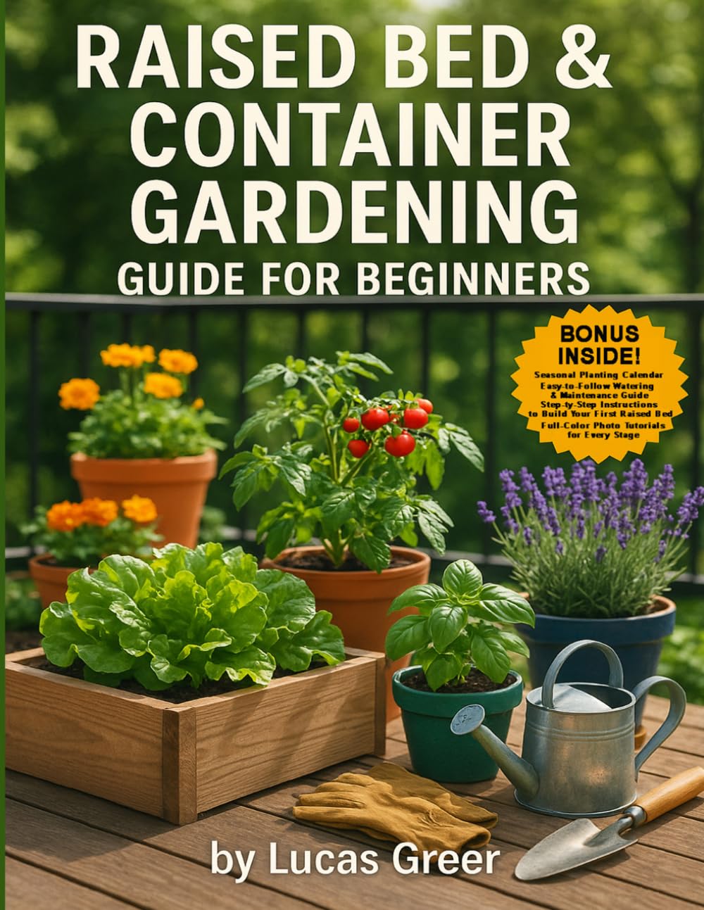 Raised Bed & Container Gardening Guide For Beginners: “A Practical Guide to Growing Fresh, Organic Produce in Small Spaces—No Experience or Backyard Required.”