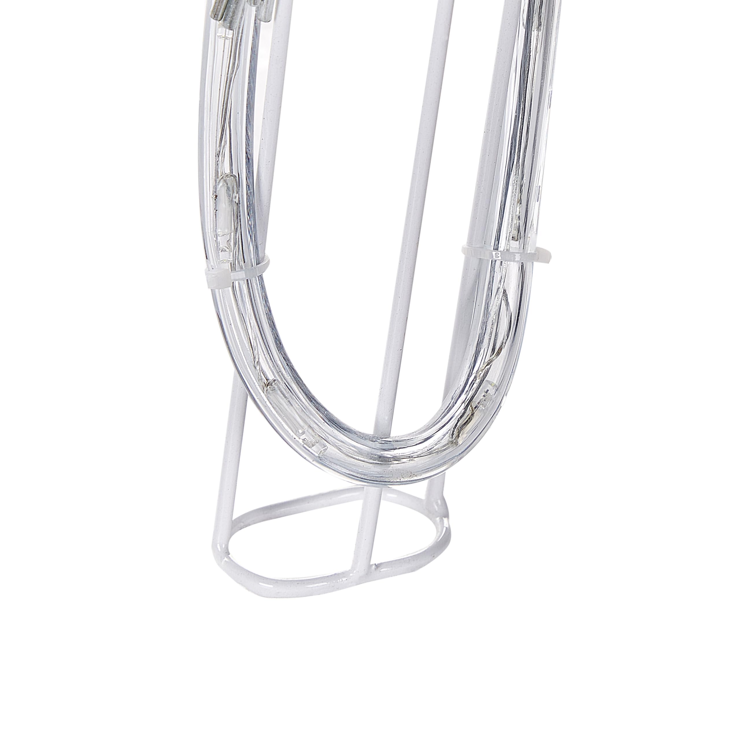 Beliani Outdoor Weihnachtsbeleuchtung LED Metall Rentier bewegbarer Kopf weiß Innnes