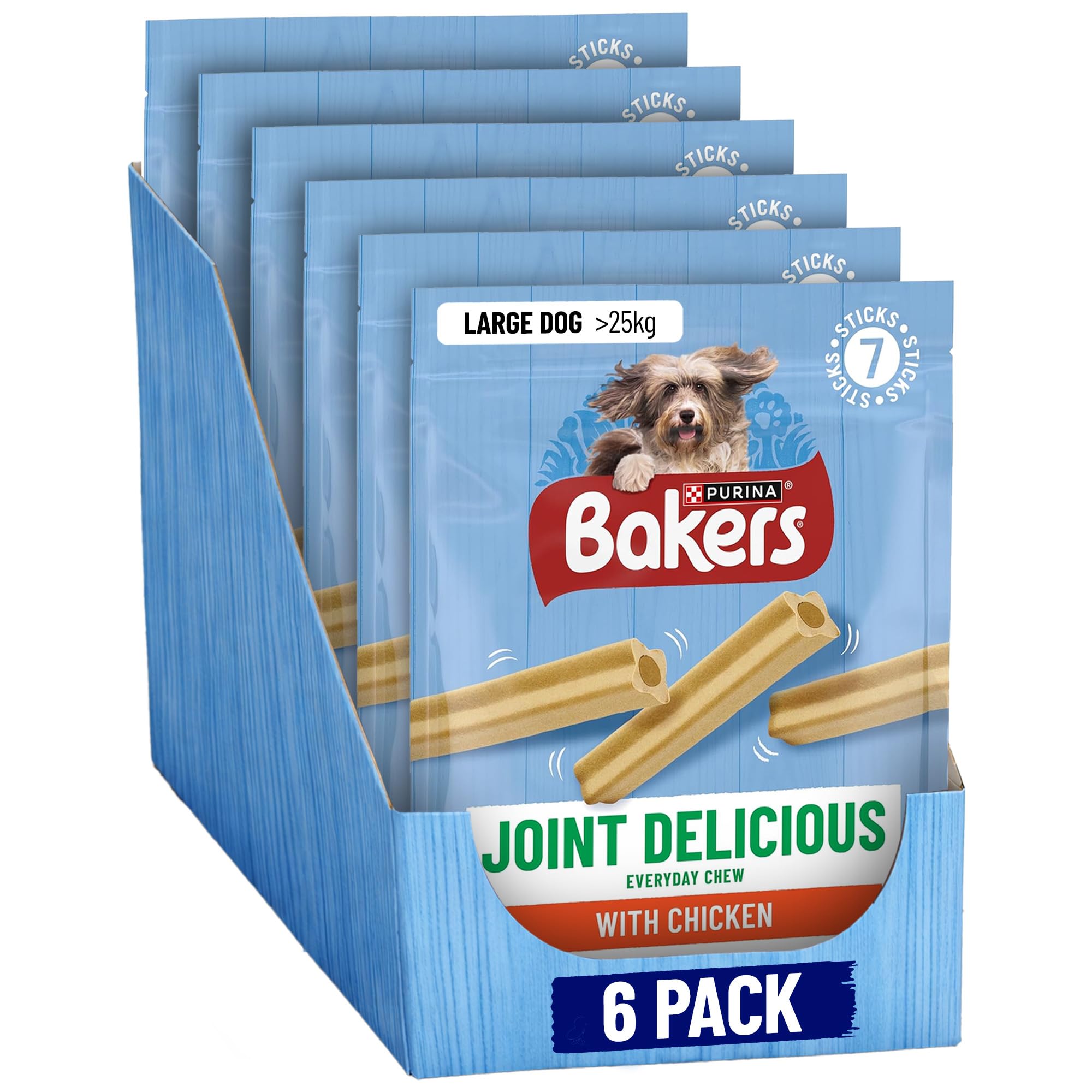 BAKERS Joint Delicious Large Chicken Dog Chews 240g (Pack of 6)