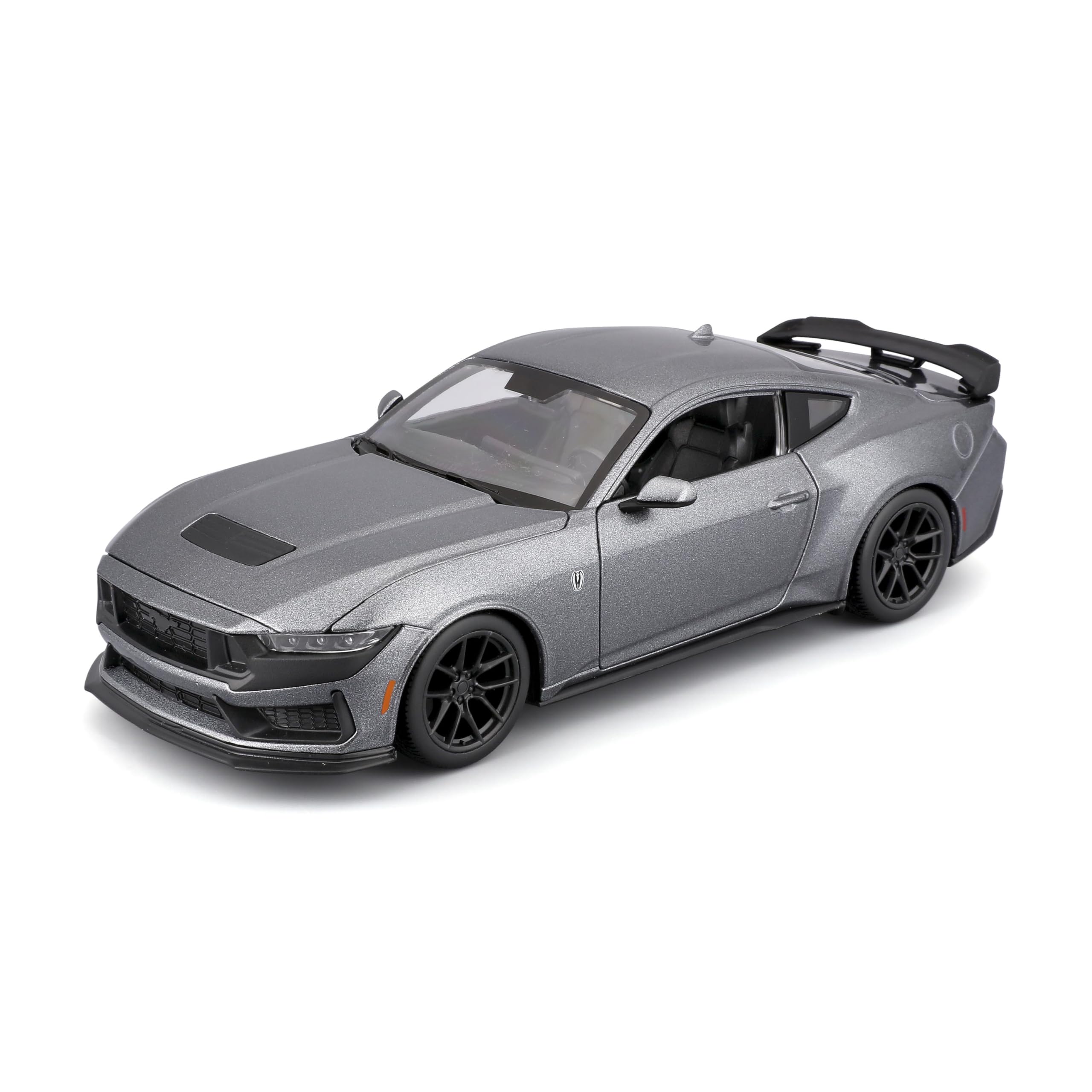 Maisto - 2024 Ford Mustang Dark Horse 1:24 Scale, Metallic Grey Diecast Car, Detailed Replica with Opening Doors and Bonnet, Officially Licensed by Ford, Recommended Age 3+ Years