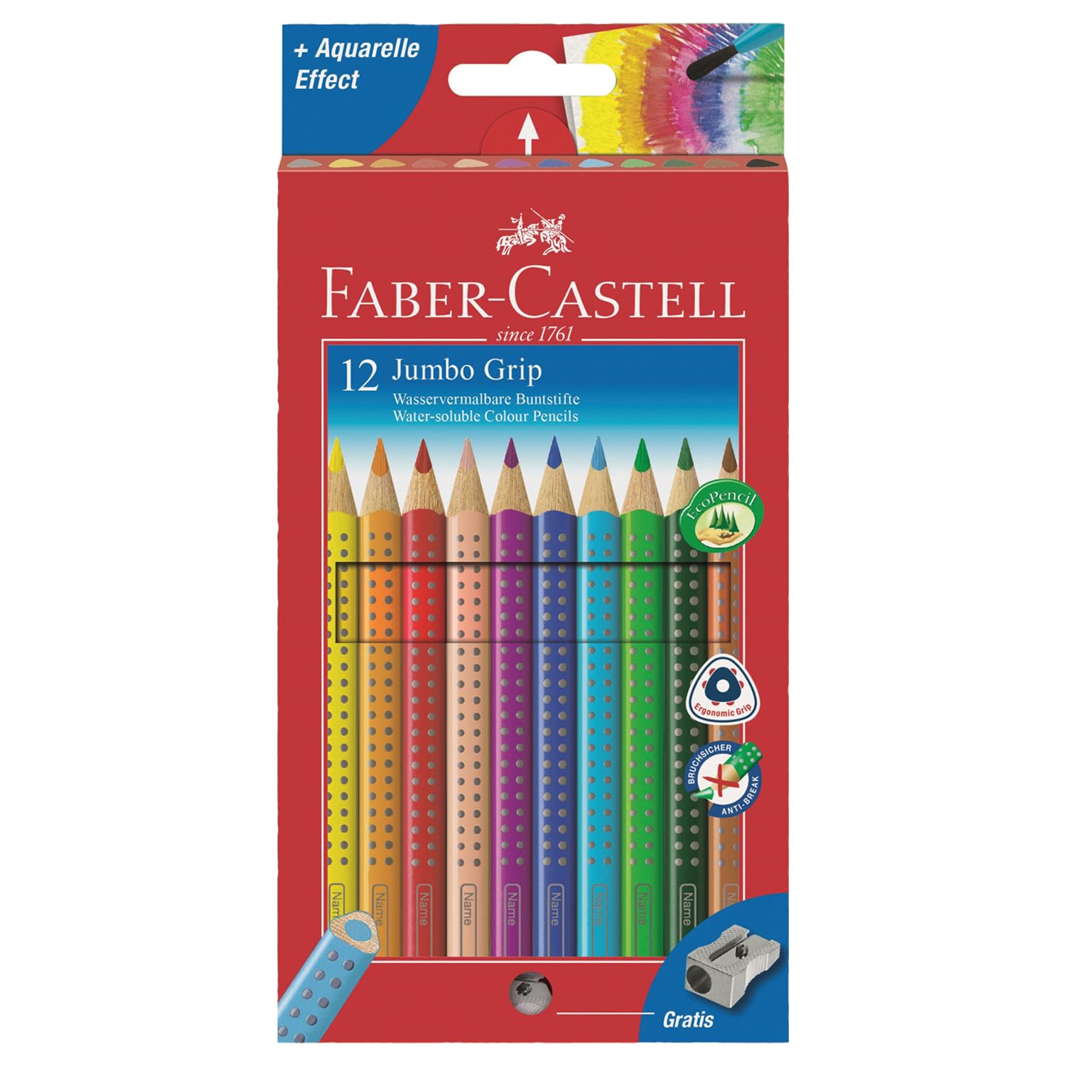 FABER-CASTELL ESTUCHE METÁLICO 6 LÁPICES GRAFITO EXTRA-MATE