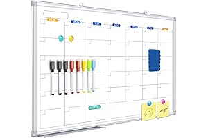Trpollo Dry Erase Calendar for Wall 36" x 24"