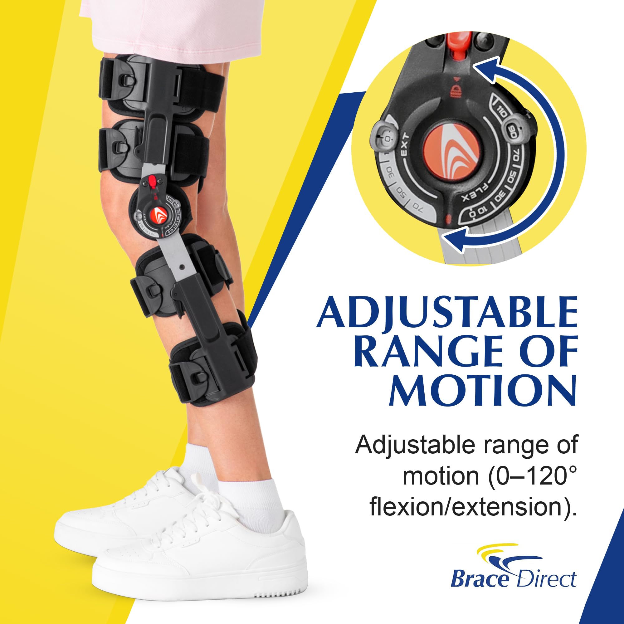 Brace Direct Breg T Scope - Ginocchiera post-operatoria Premier, supporto per recupero e gestione degli infortuni