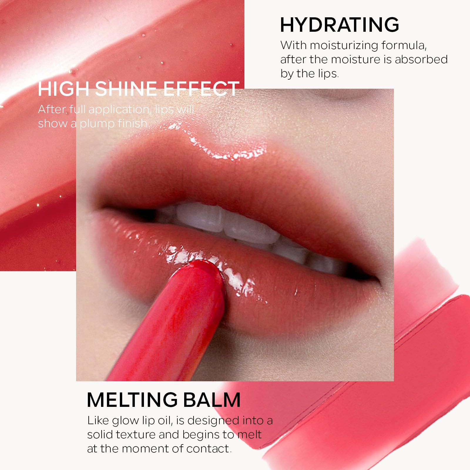Snapklik.com : 3 Colors Melting Lip Balm, Click Lipstick, Hydrating ...