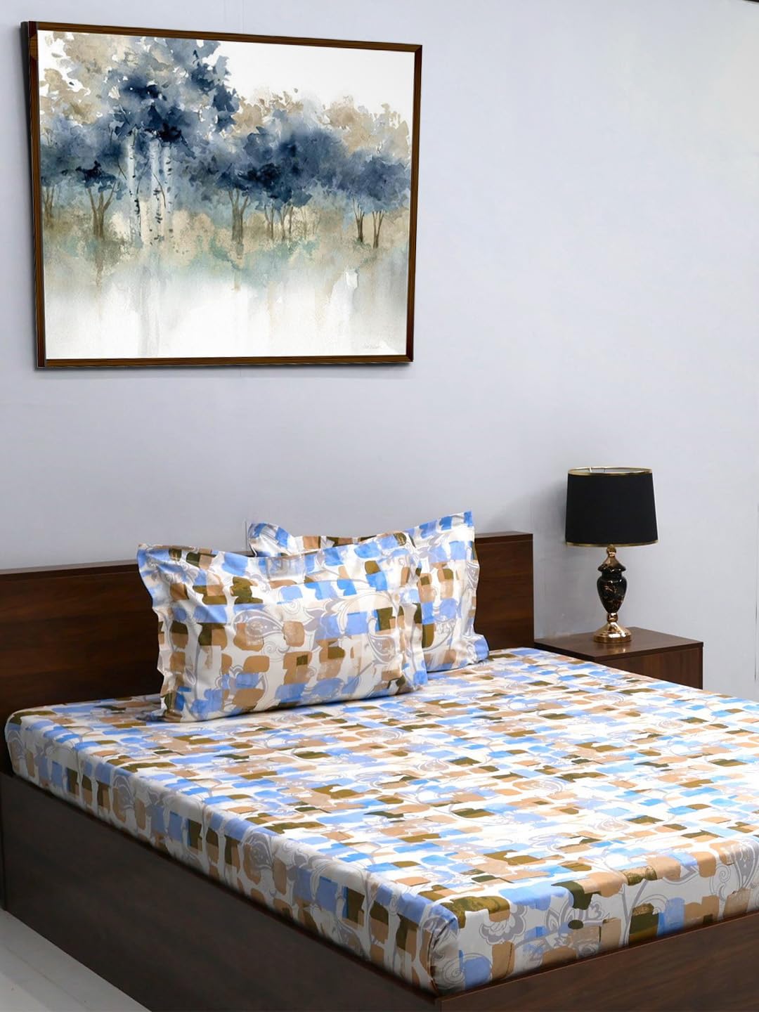 Bombay Dyeing King Sheet Set - 100% Cotton -1