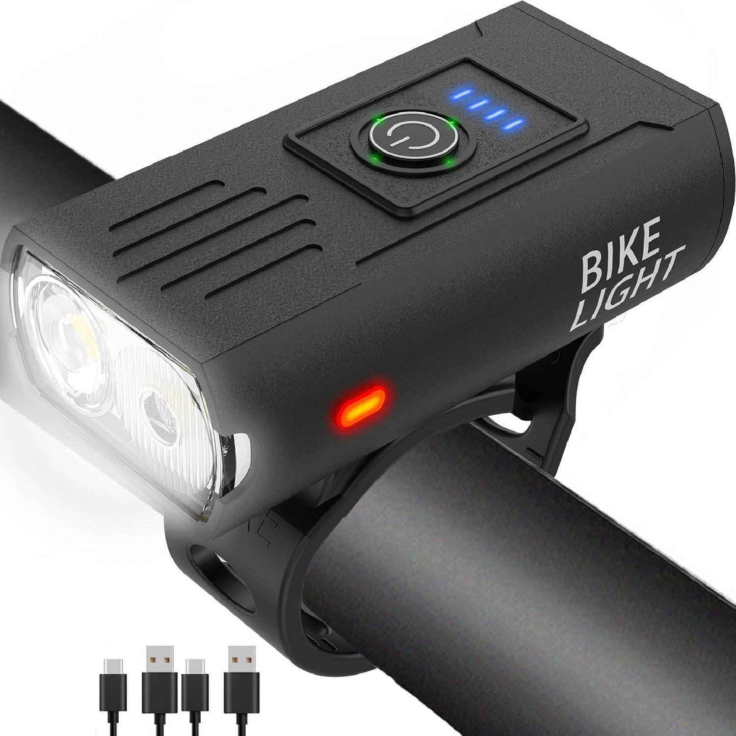 Victoper Bike Light, High Lumens Super Bright Bicycle Lite, 6+4 Modes USB Rechargeable Bike Headlight & Taillight Set, Waterproof Safety Bike Front & Rearlight for Road, Mountain, Night Riding