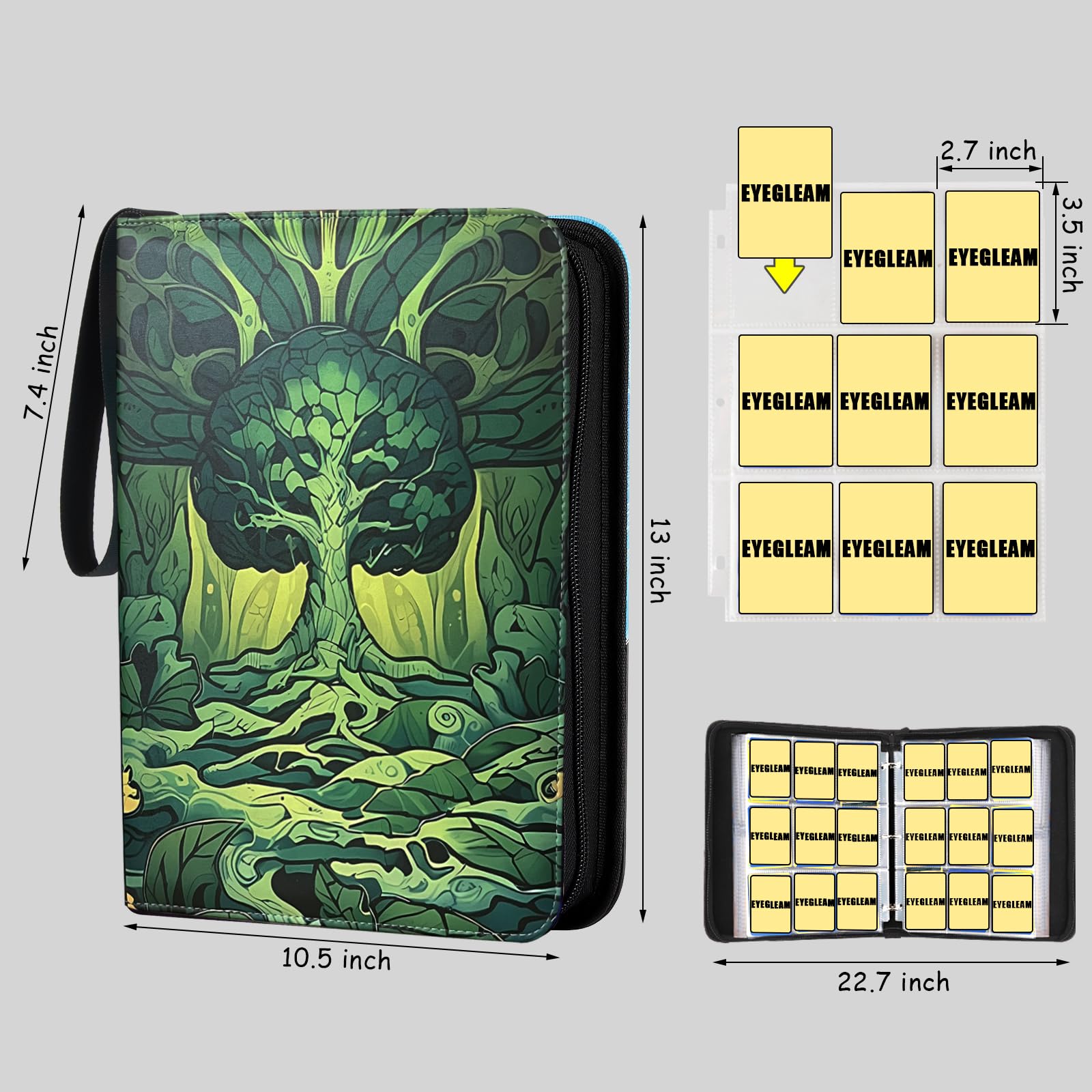 Segregator na karty MTG/TCG, 9-kieszeniowy segregator na karty kolekcjonerskie do YGO/PTCG, pomieści 720 kart, album na karty kolekcjonerskie na standardowe karty do gier, zabawki, prezenty